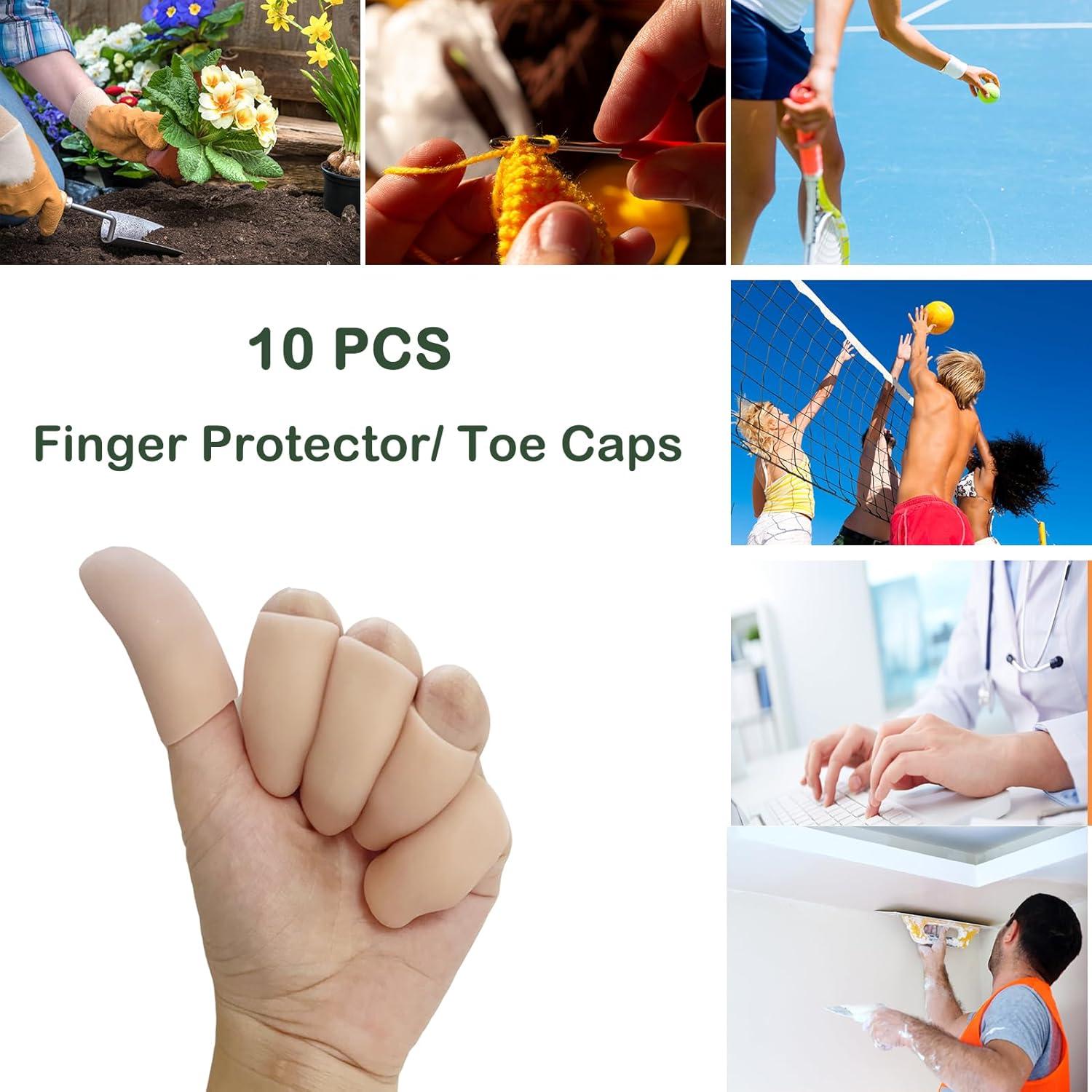 10 Protectores de Dedos de Gel Kris-kikomy para Eczema y Artritis