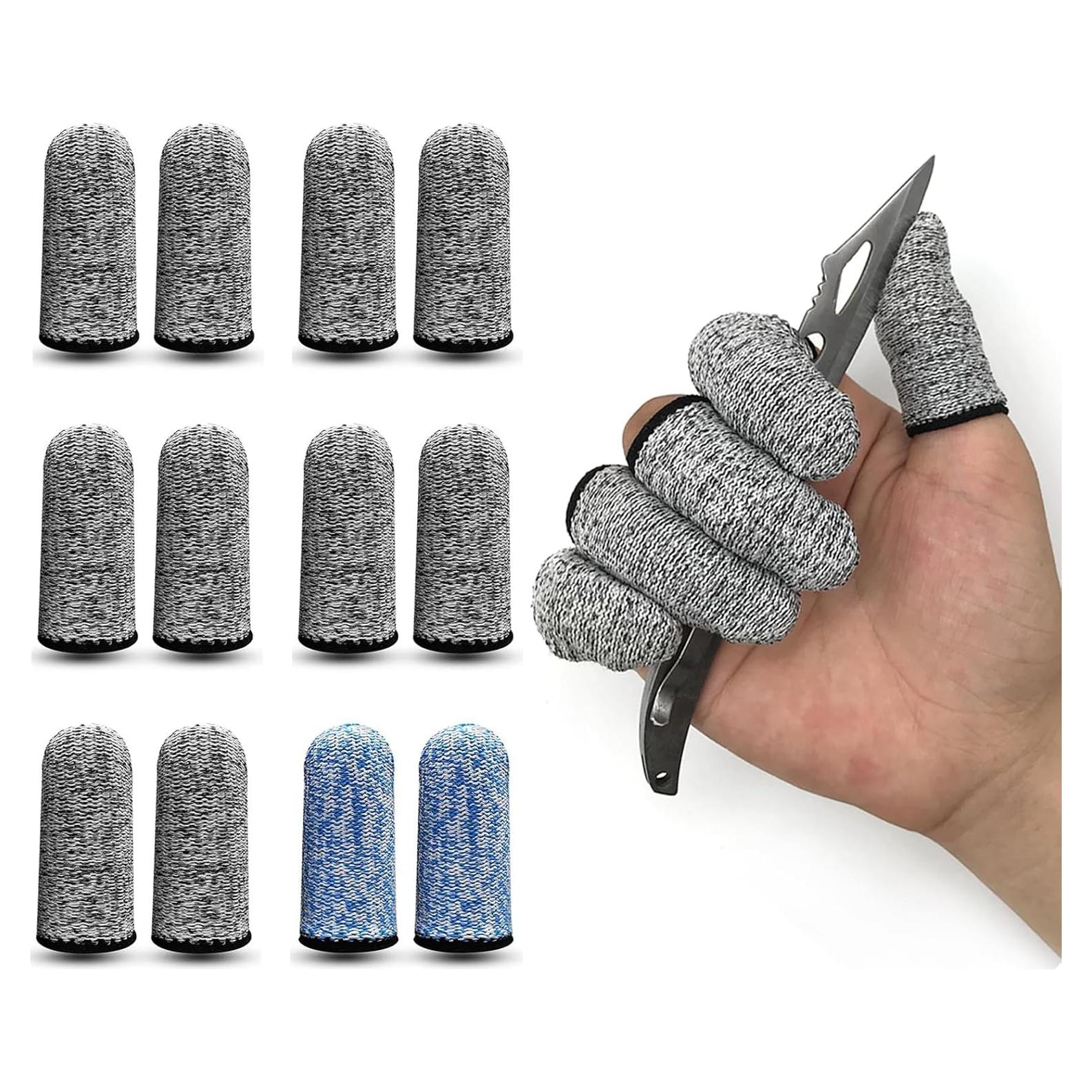 12 Protectores de Dedos Resistentes a Cortes QISLOA