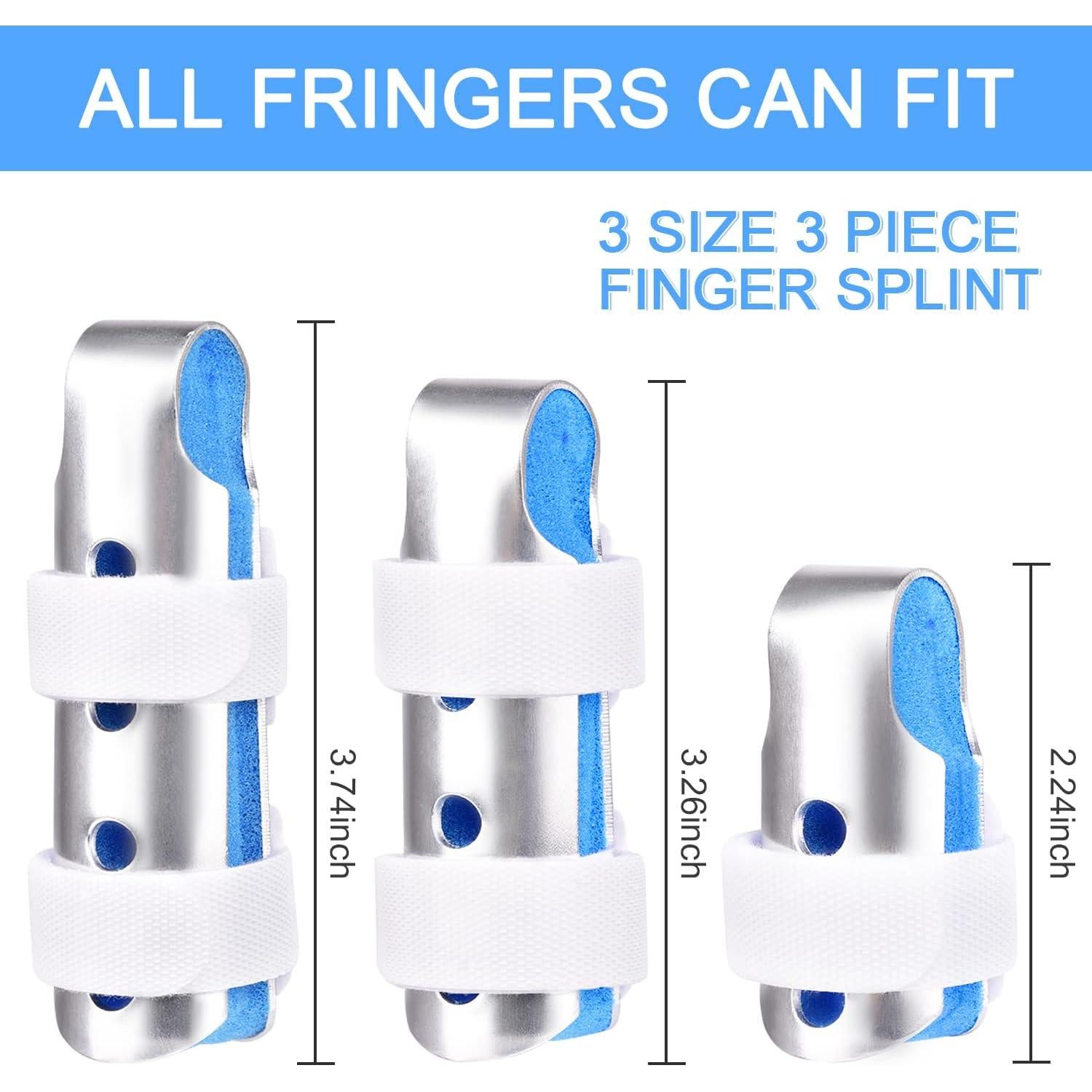 Férulas para Dedos Sopito 3PCS Ajustables Inmovilización Artritis