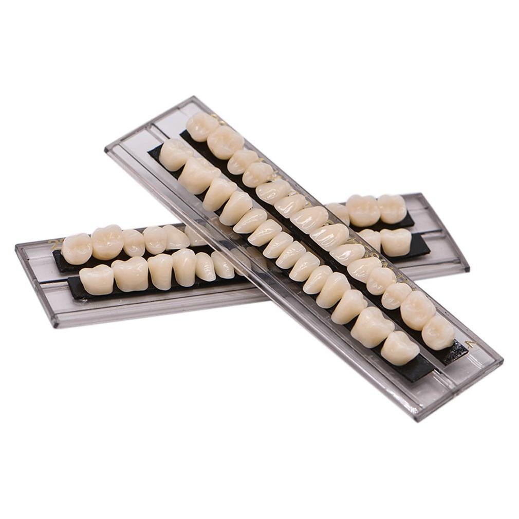 Kit de Dientes Falsos de Resina Acrílica Angzhili 28 Pcs
