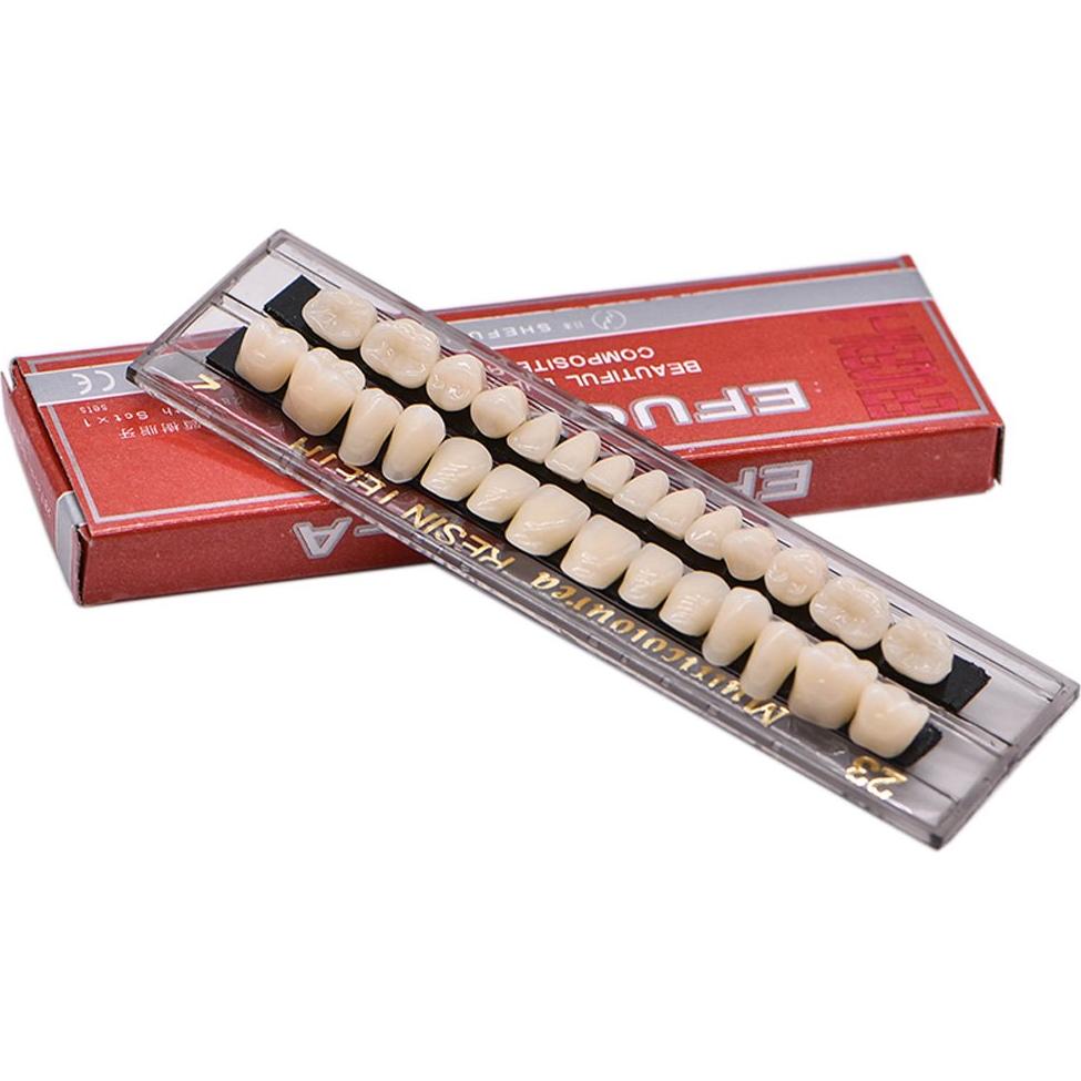 Kit de Dientes Falsos de Resina Acrílica Angzhili 28 Pcs