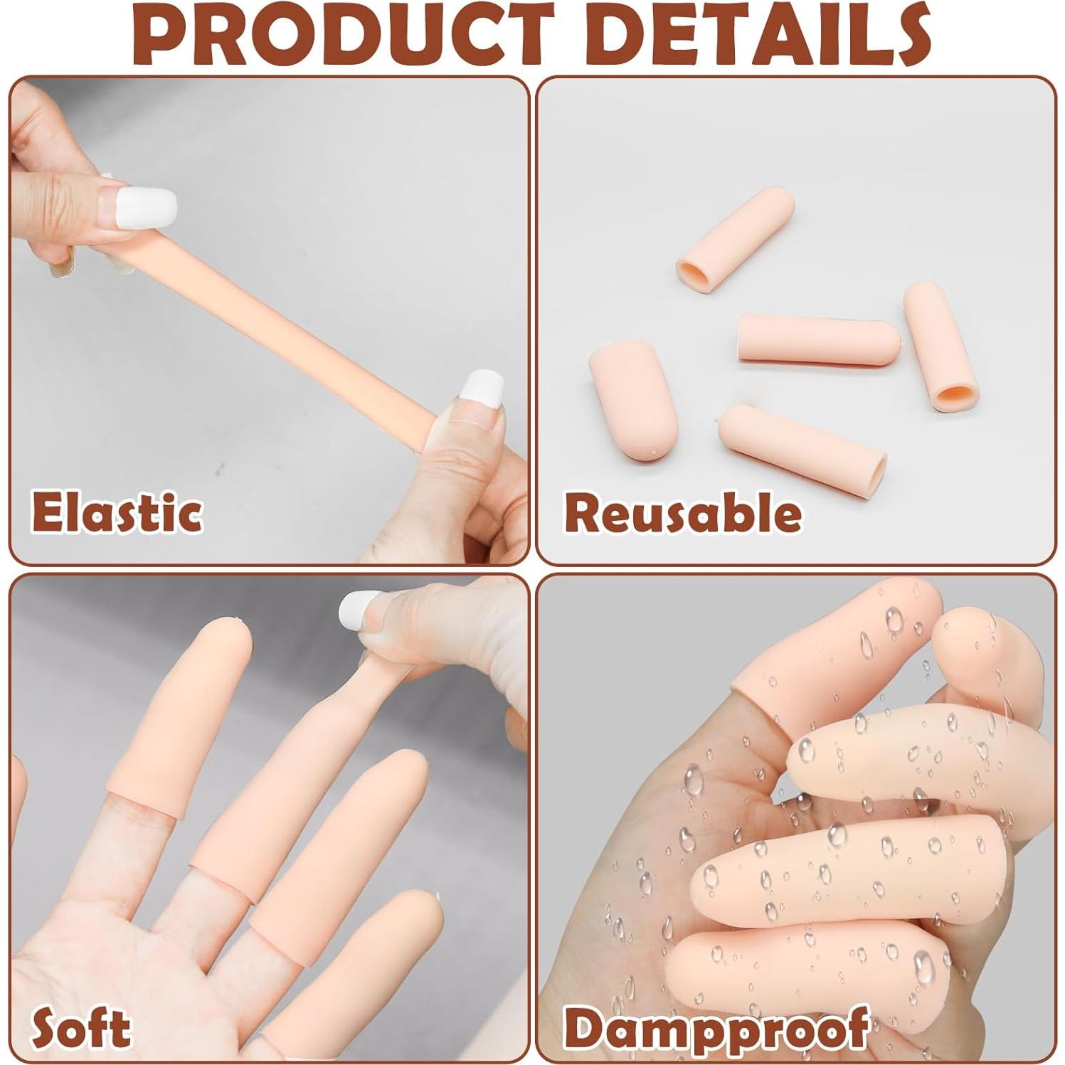 20 Fundas de Gel para Dedos HINGTAI Protección Heridas