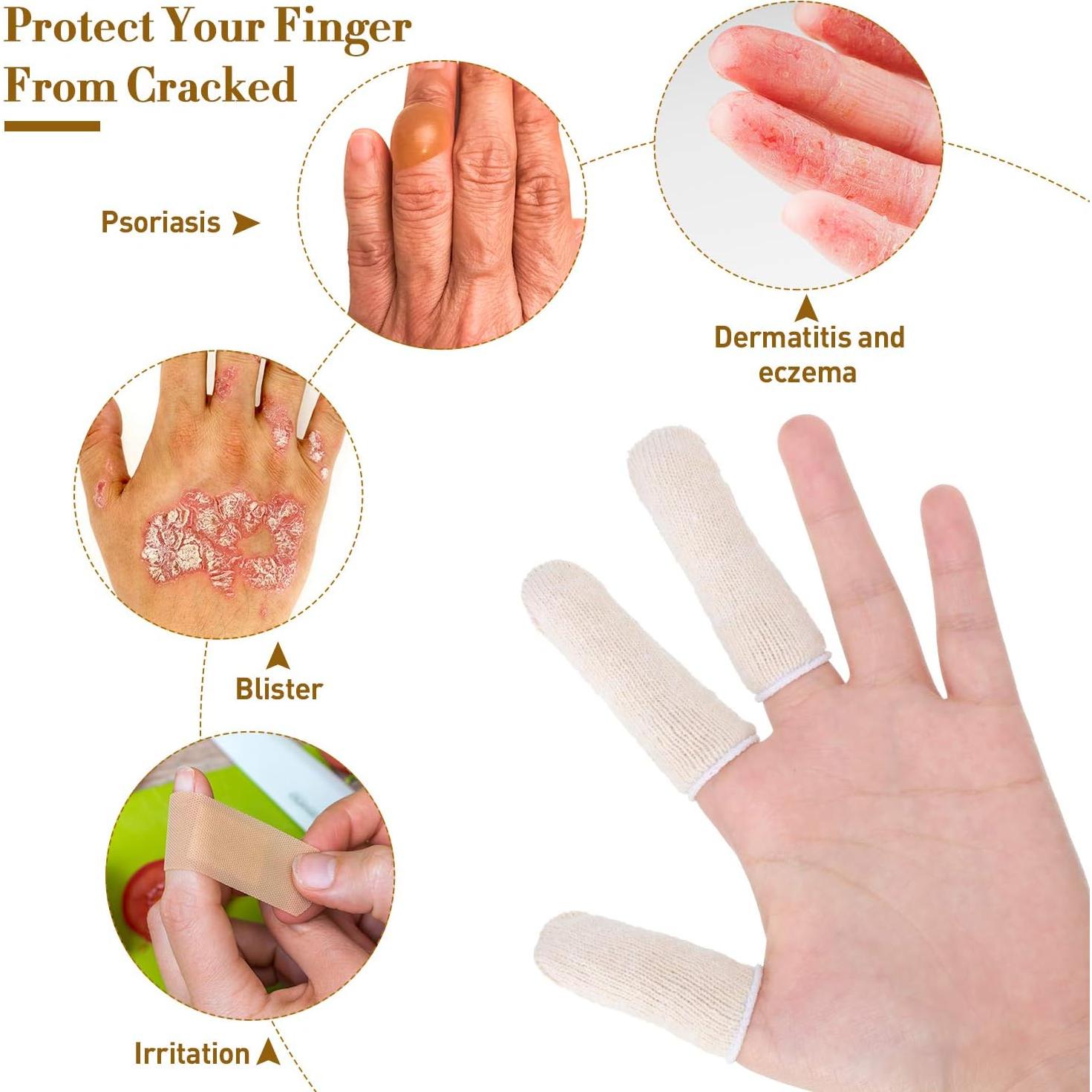 50 Fundas de Algodón para Dedos y Dedos de los Pies Geyoga