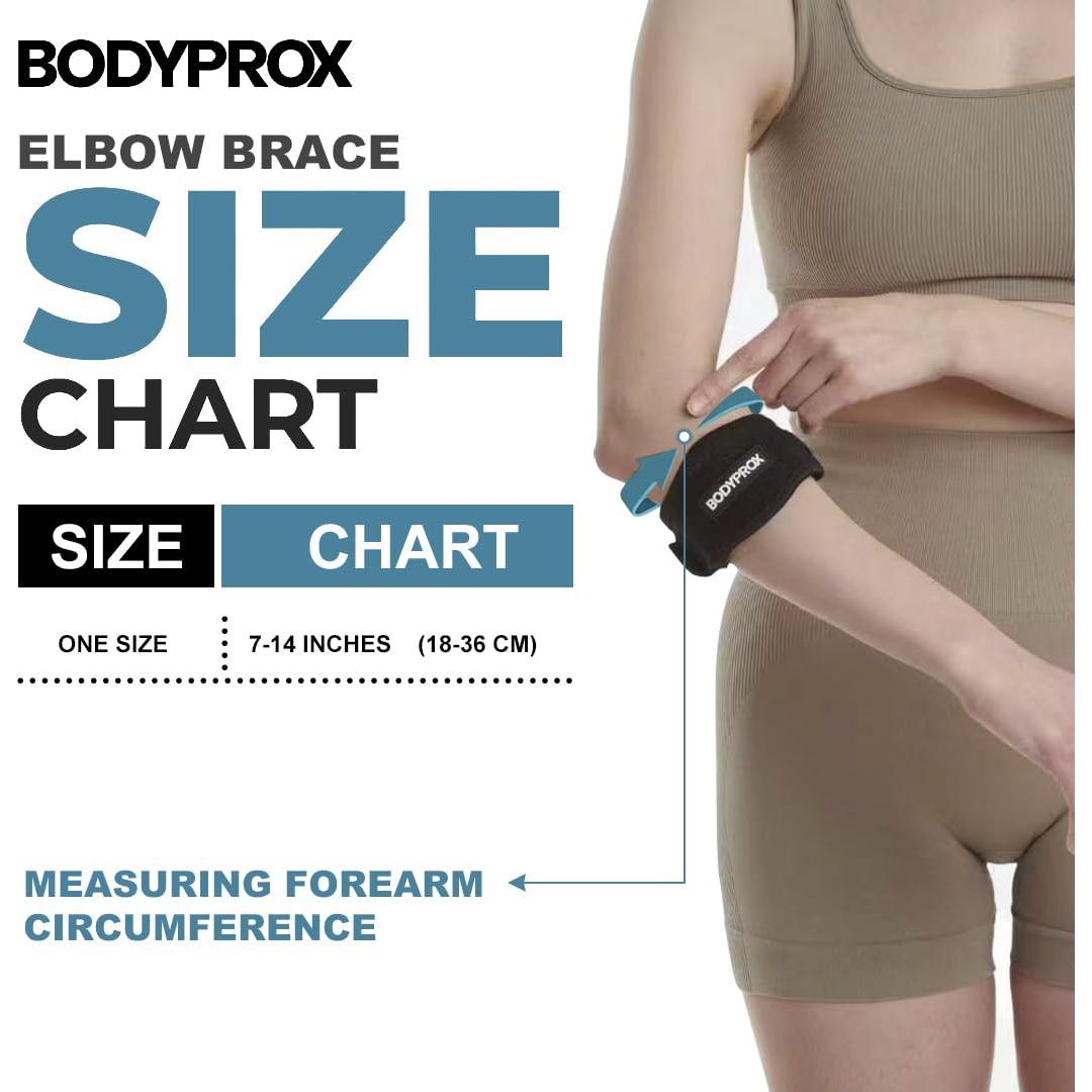 Faja para Codo Bodyprox 2 Piezas Alivio Dolor Tenista