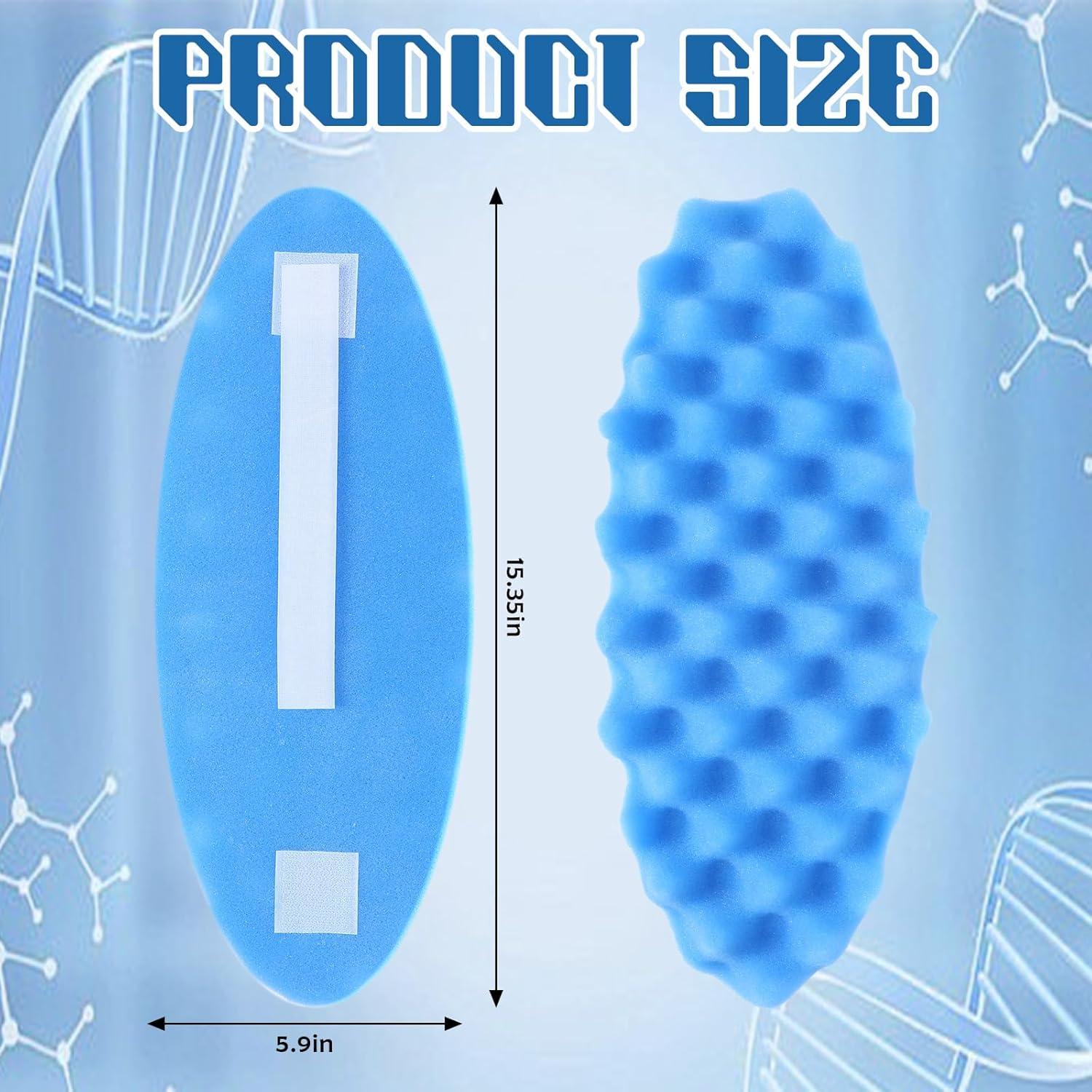 4 Almohadillas para Codo Ajustables Threlaco Azul 15x39 cm