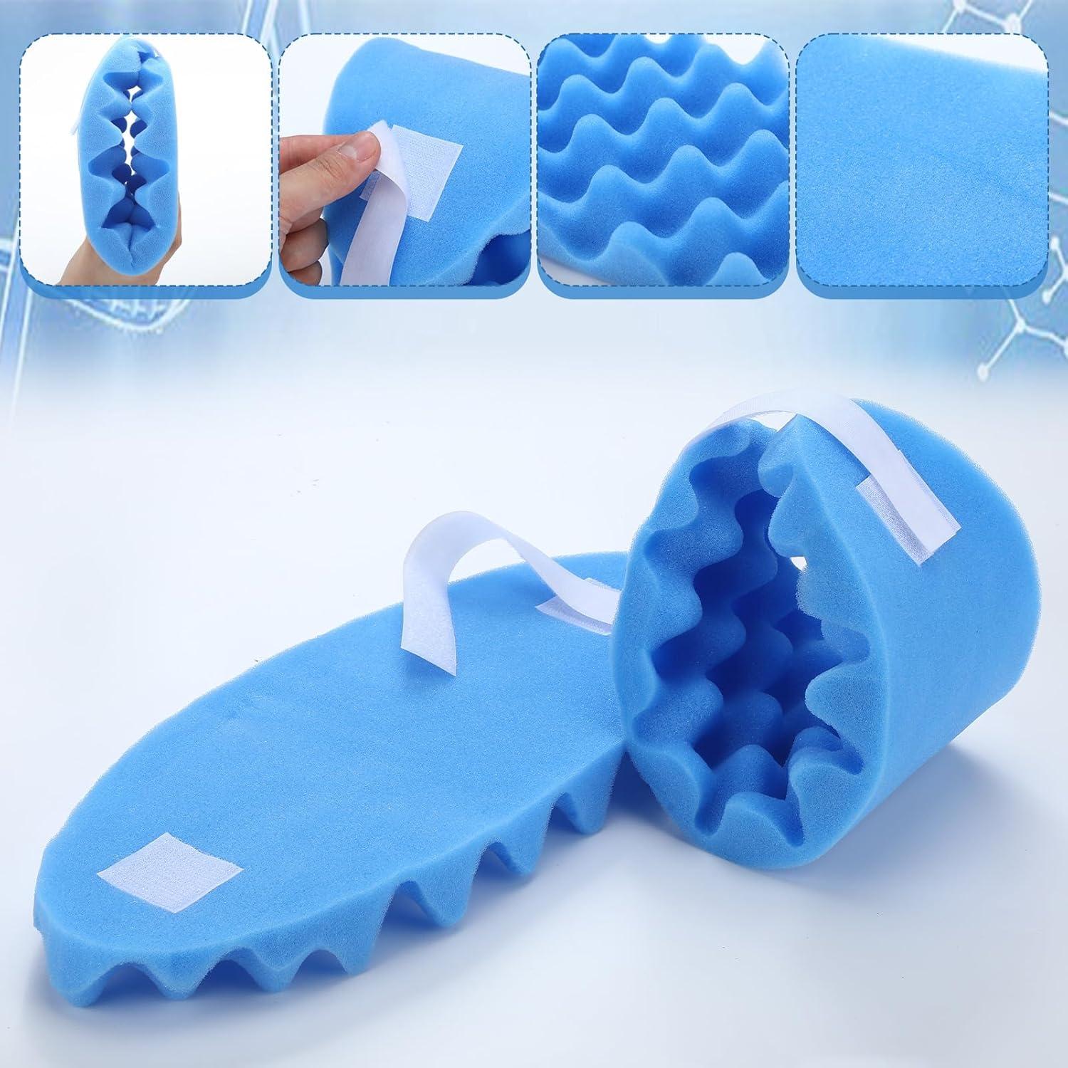 4 Almohadillas para Codo Ajustables Threlaco Azul 15x39 cm