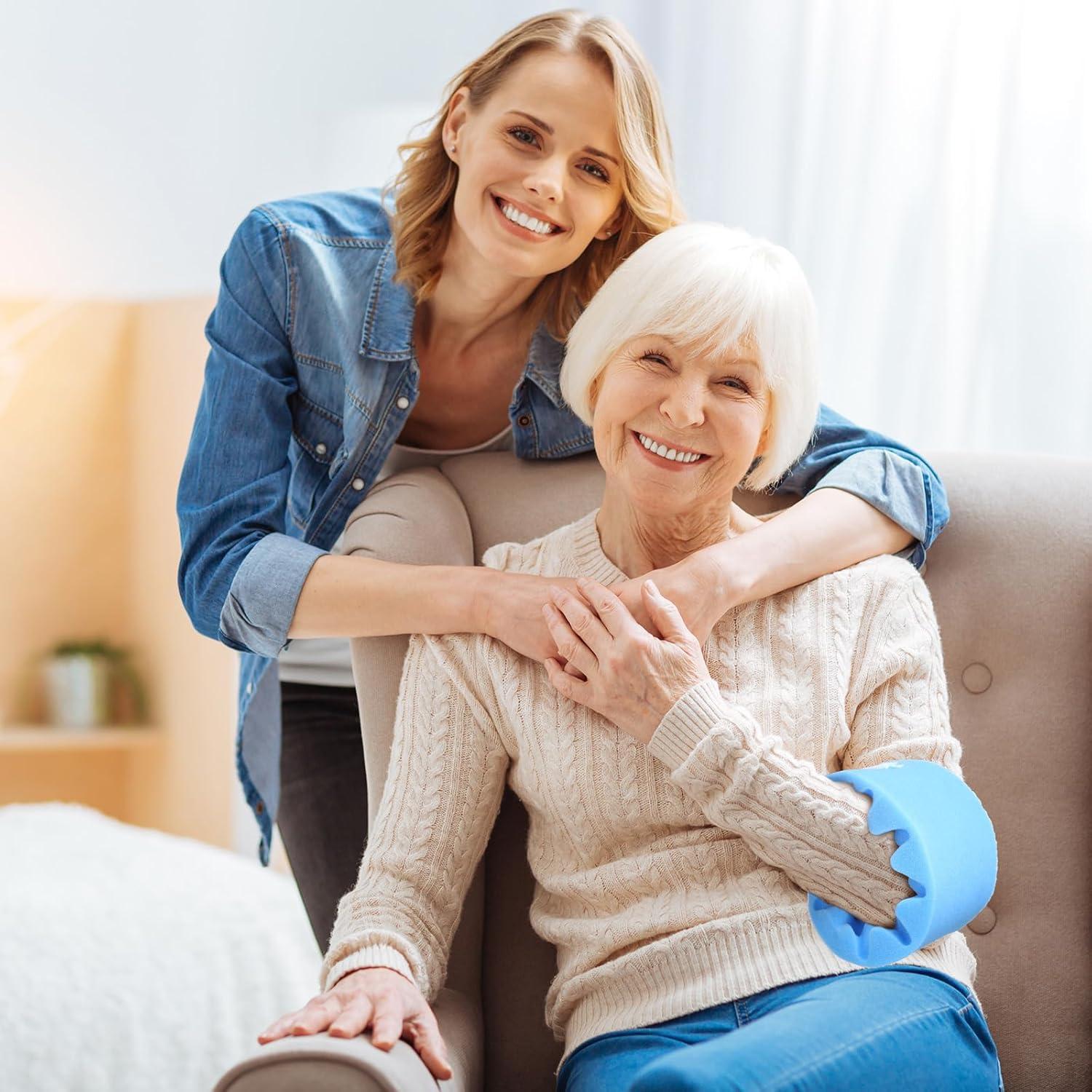 4 Almohadillas para Codo Ajustables Threlaco Azul 15x39 cm