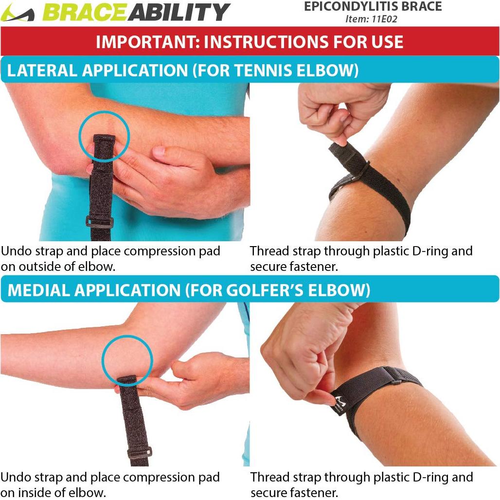 Faja para Epicondilitis BraceAbility - Soporte para Codo Unisex