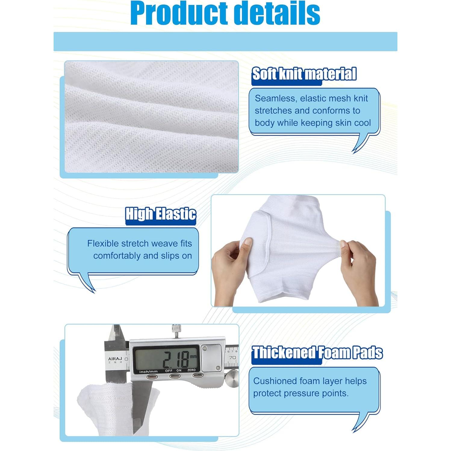 Protectores de Codo y Talón Sosation 8 Pcs Tejido Elástico M