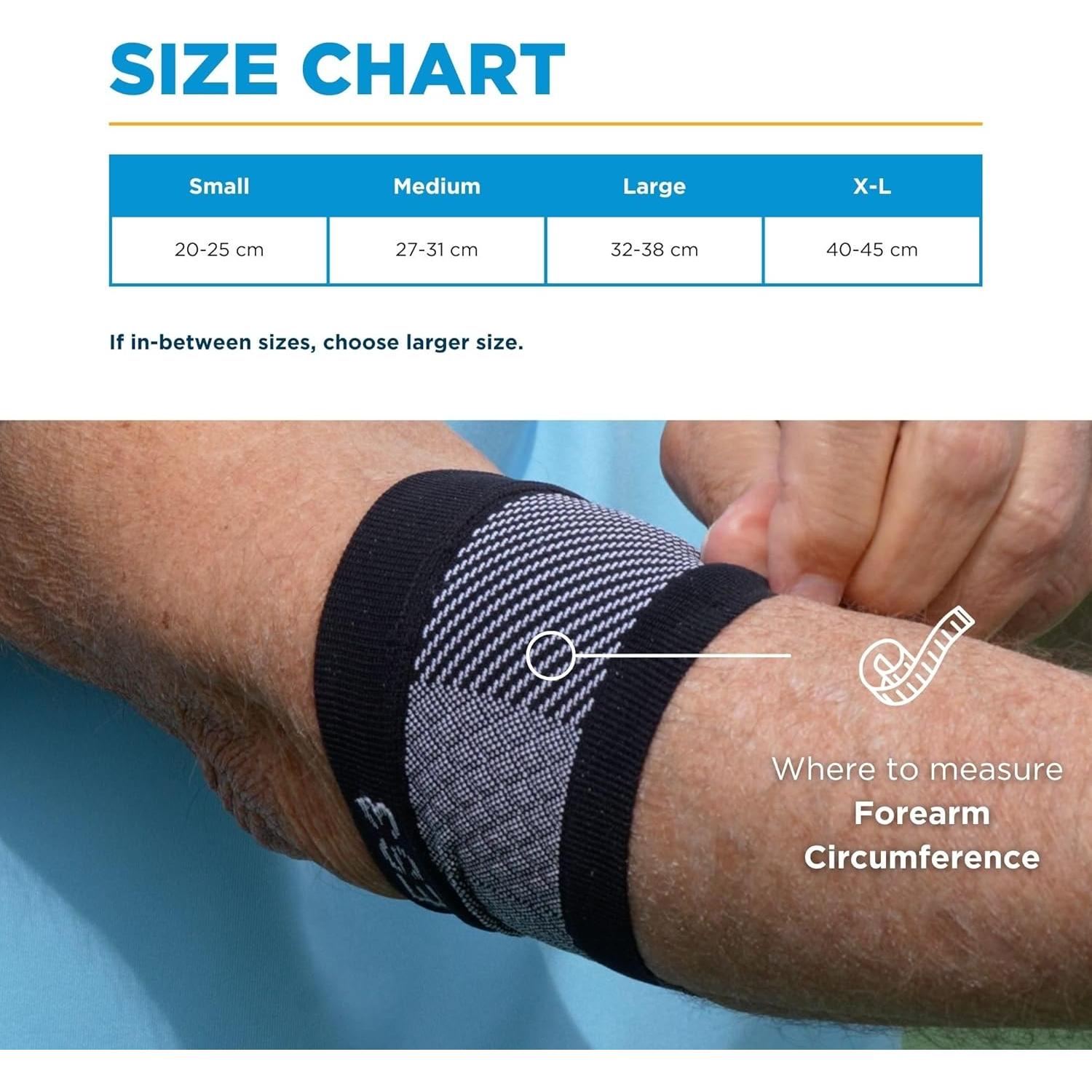 OrthoSleeve Soporte de Codo ES3 Negro Pequeño para Dolor