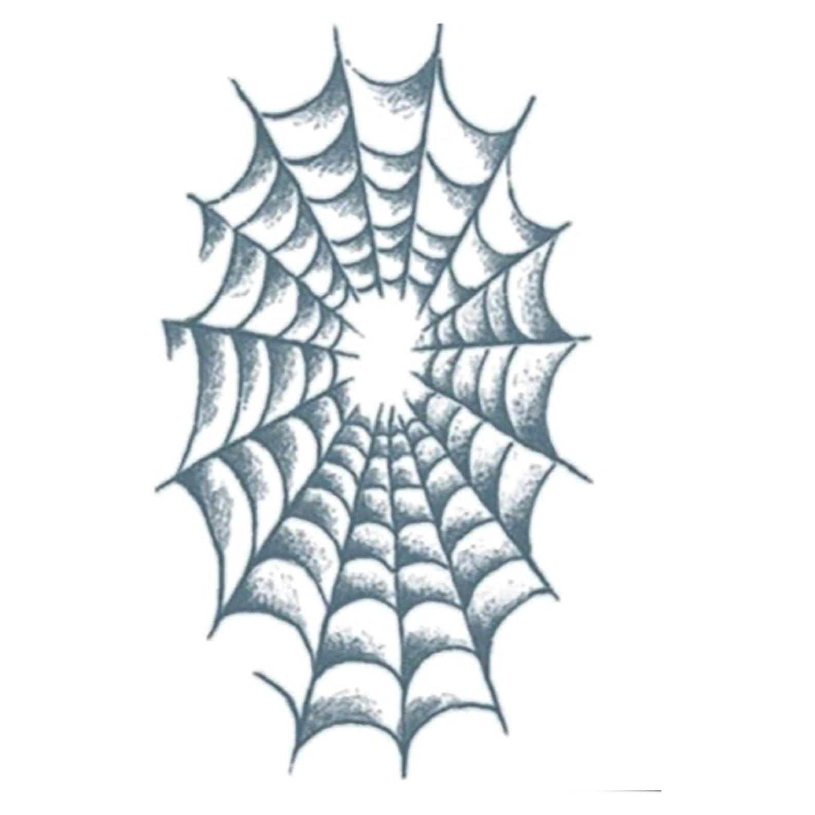 Tinsley Transfers Spiderweb Elbow Tattoo, One Size, Black