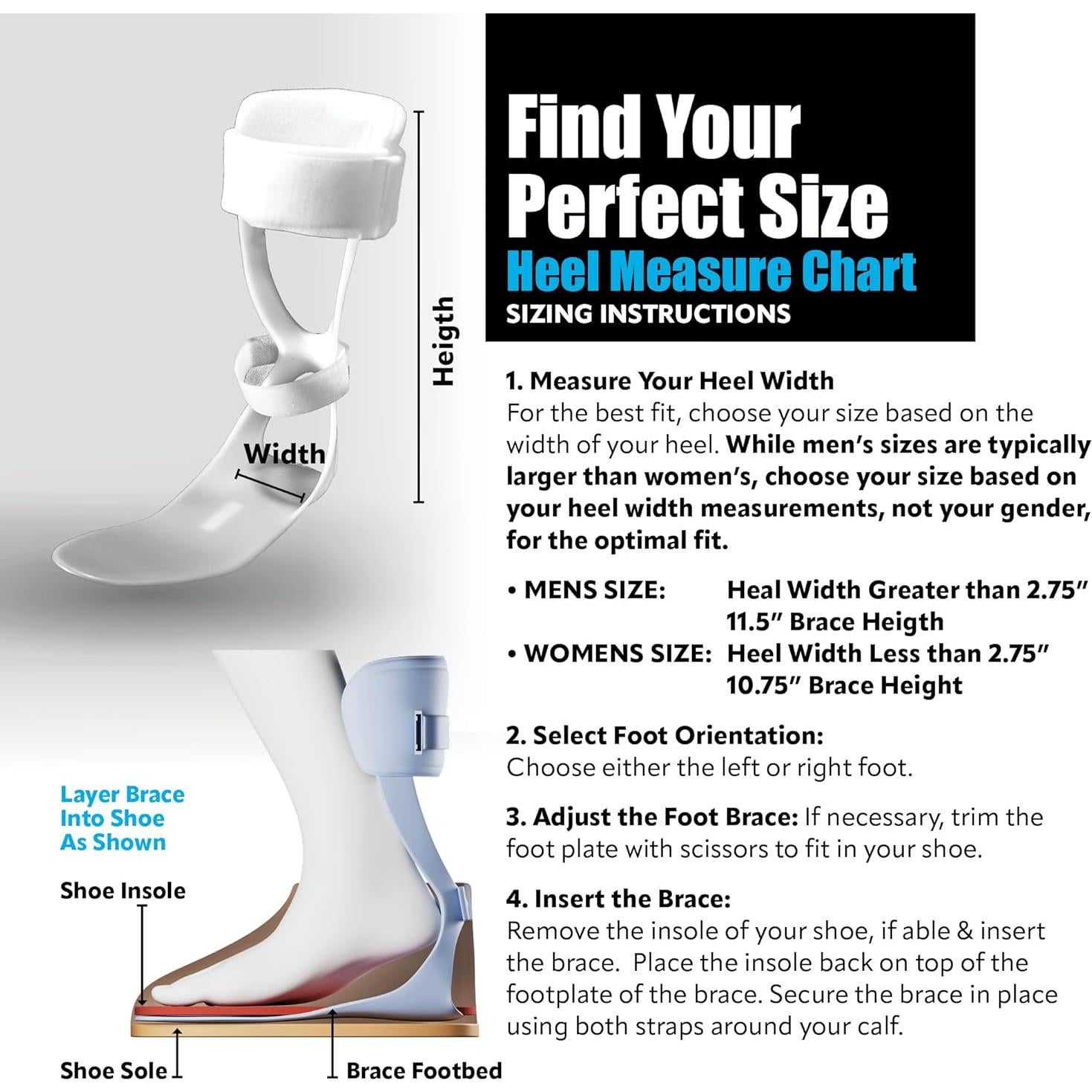 Férula AFO Deluxe Sueca Brace On para pie caído unisex