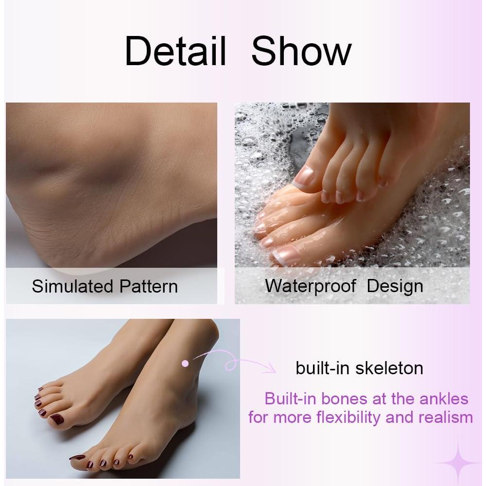 Pies de Silicona TPE TG 23 cm para Exhibición y Práctica