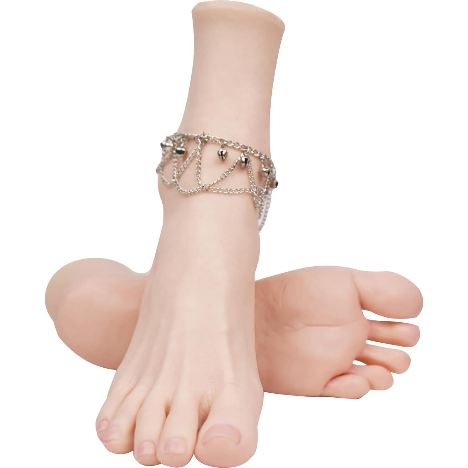 Pie de Silicona Realista Maletofe 1:1 para Exhibición