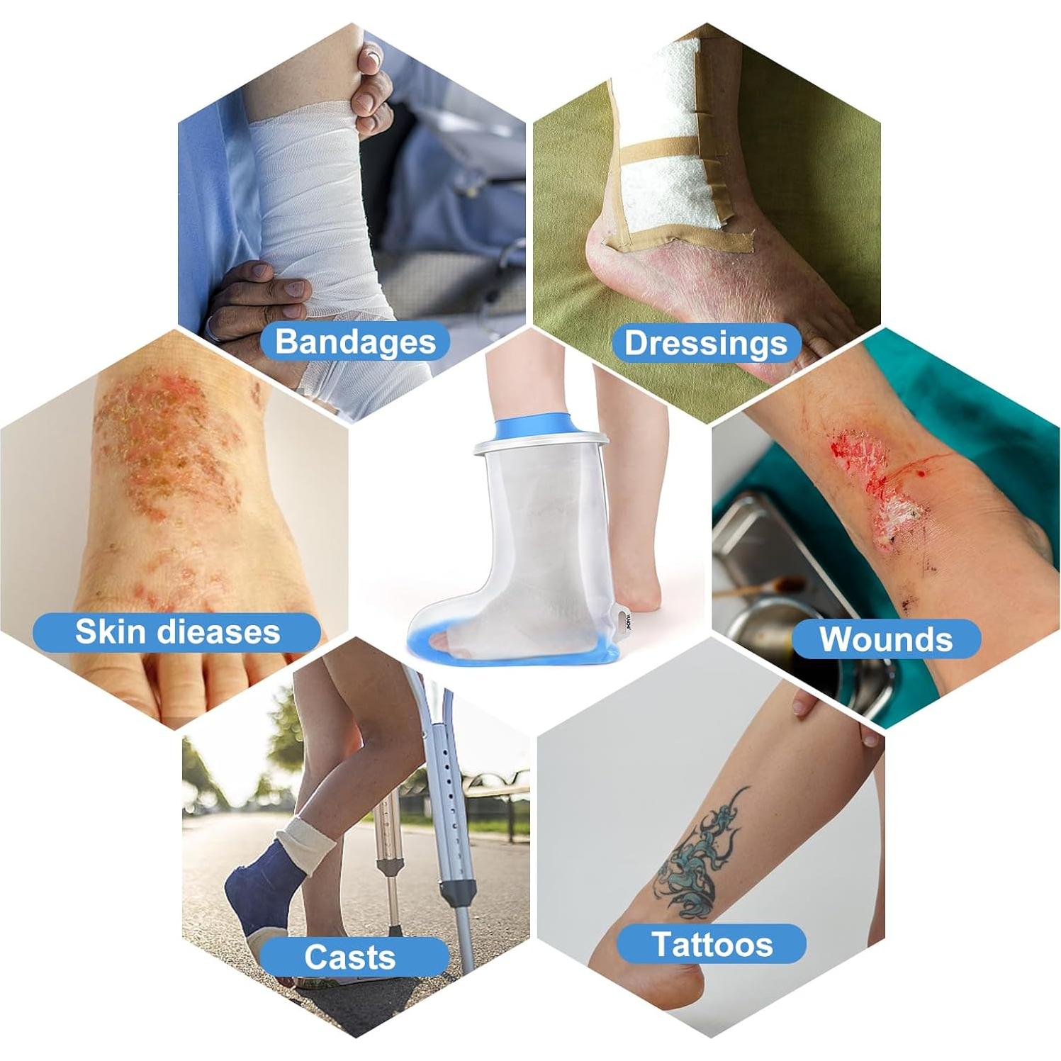 Cubierta de Pie Impermeable YUNCHI para Ducha Adultos 35,56 cm