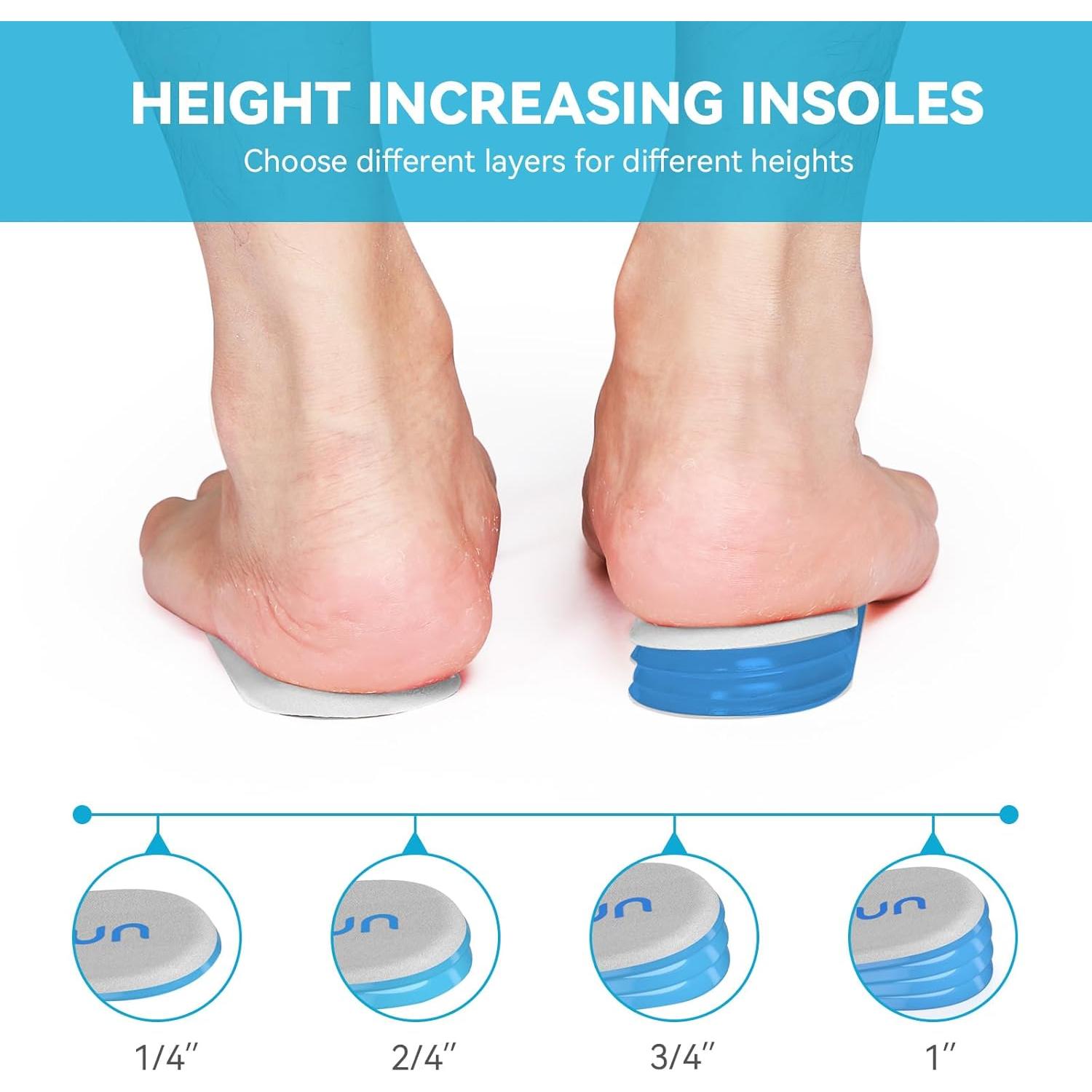 Plantillas Elevadoras Sumifun para Mujeres - 4 Capas Ajustables