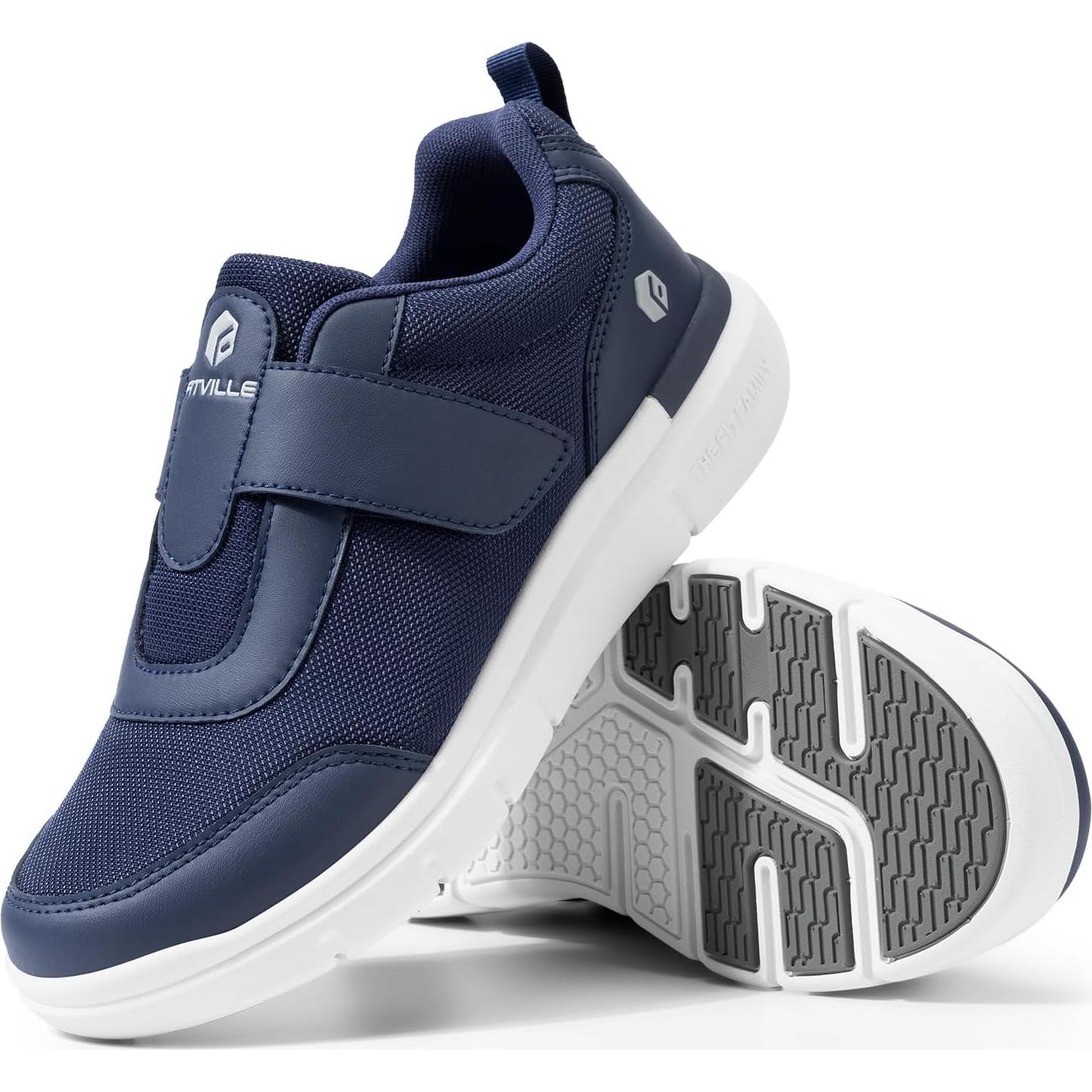 Zapatos Diabéticos FitVille Hombres Ancho Extra Azul 10