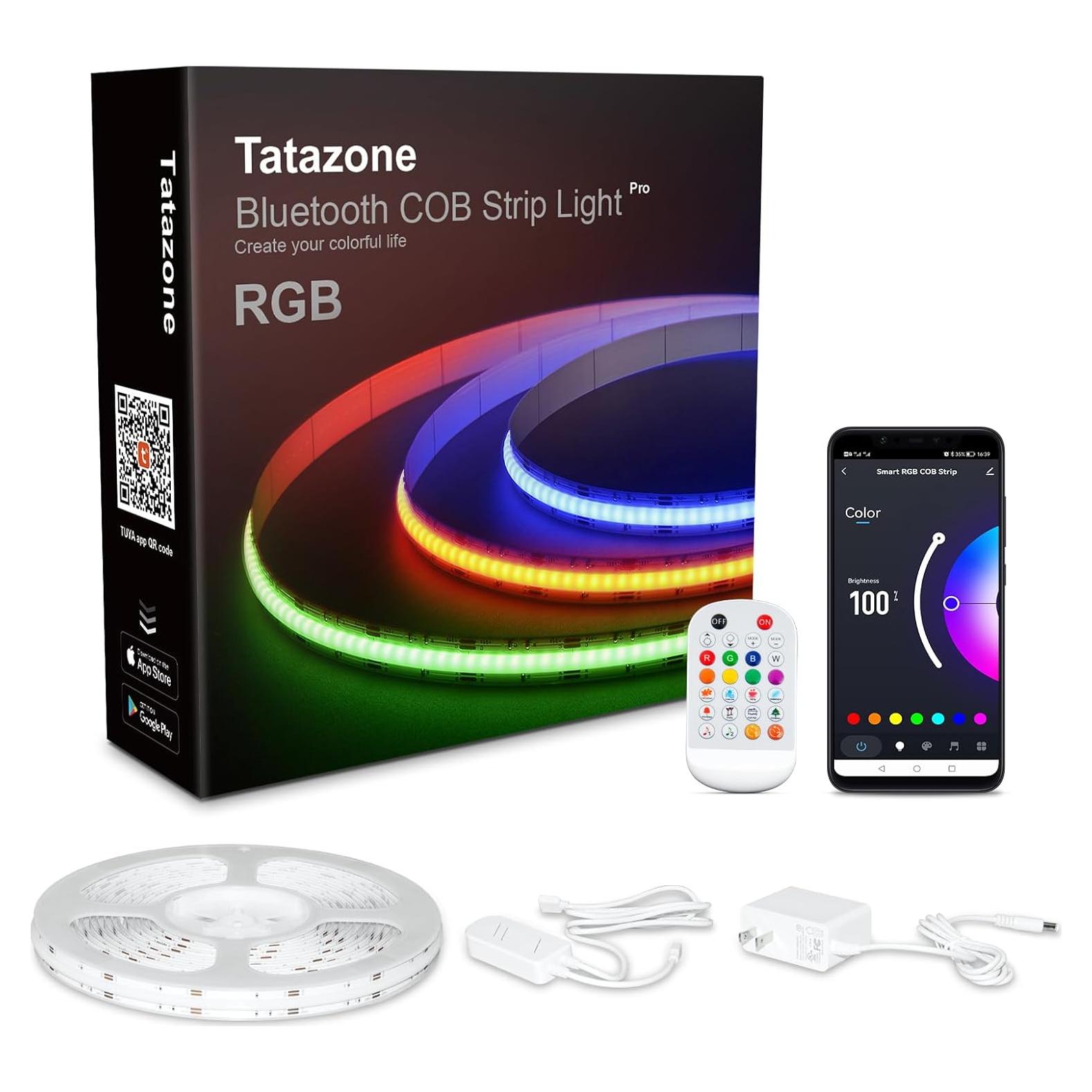 Tira de Luz LED COB RGB Tatazone 1.5m Control Remoto