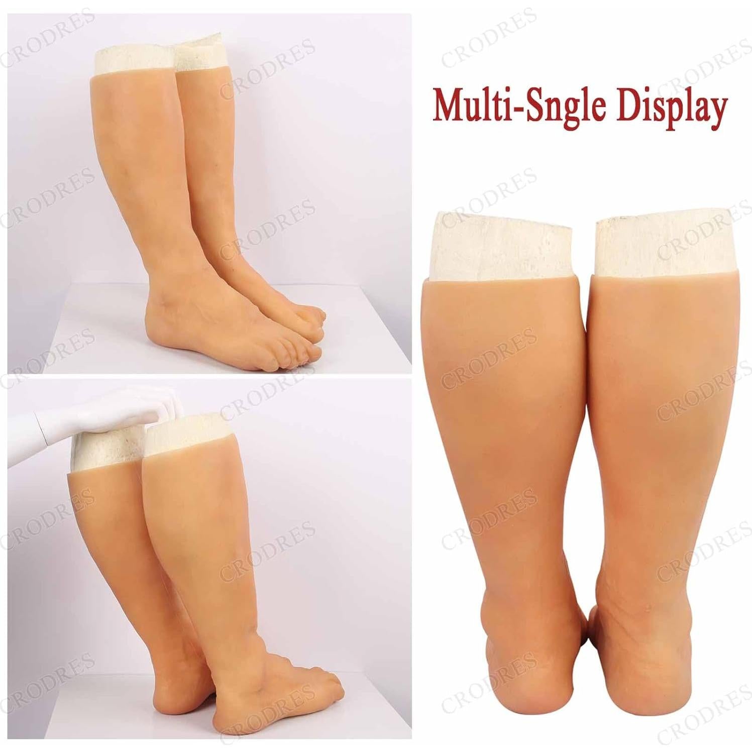 Funda de pies de silicona CRODRES - Realista y elástica