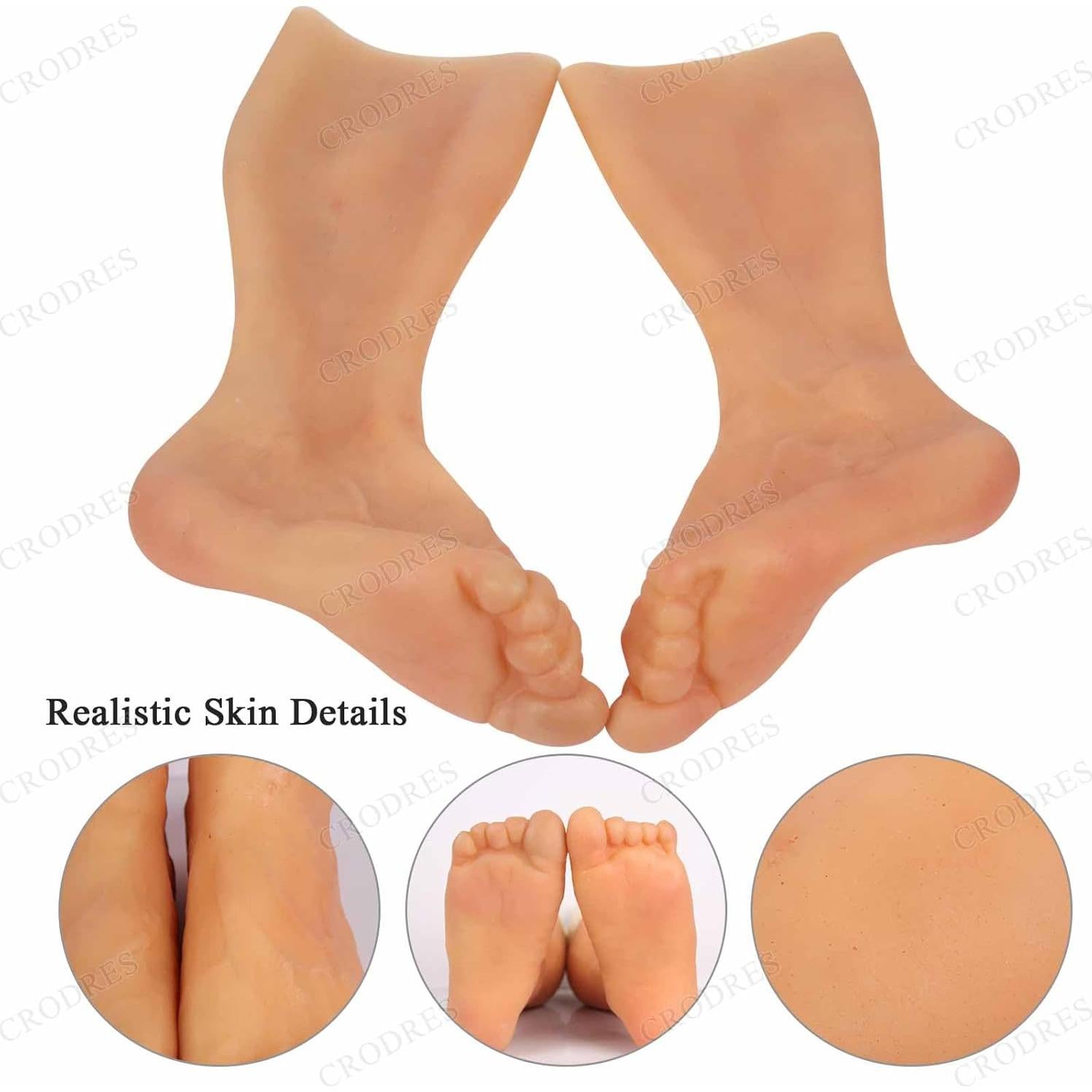 Funda de pies de silicona CRODRES - Realista y elástica
