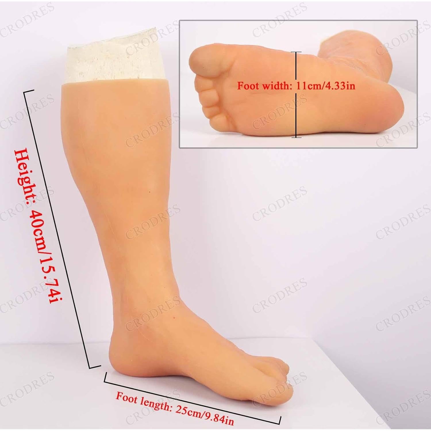 Funda de pies de silicona CRODRES - Realista y elástica