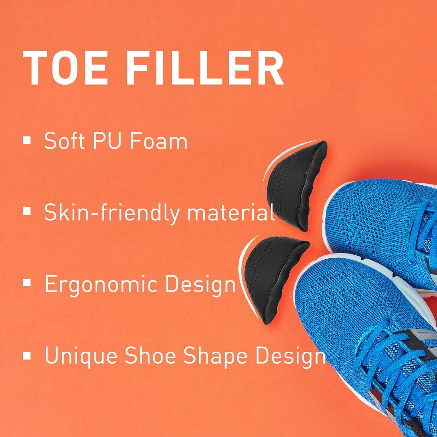 Rellenos para Zapatos UamGlsob 3 Pares Ajustables Negros