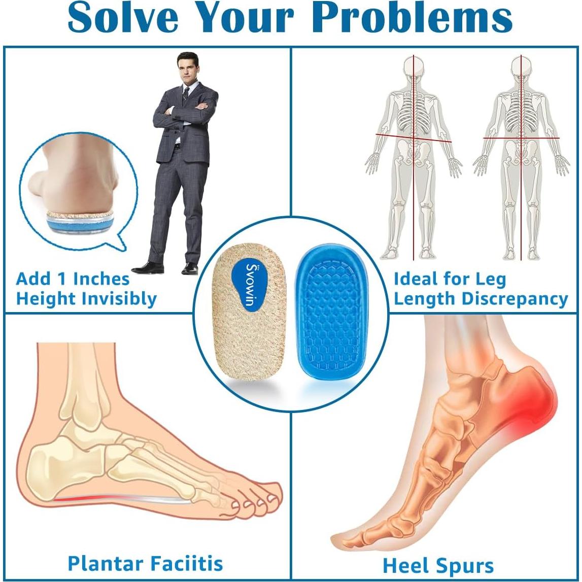 Elevador ortopédico ajustable Svowin 3 capas Beige Grande