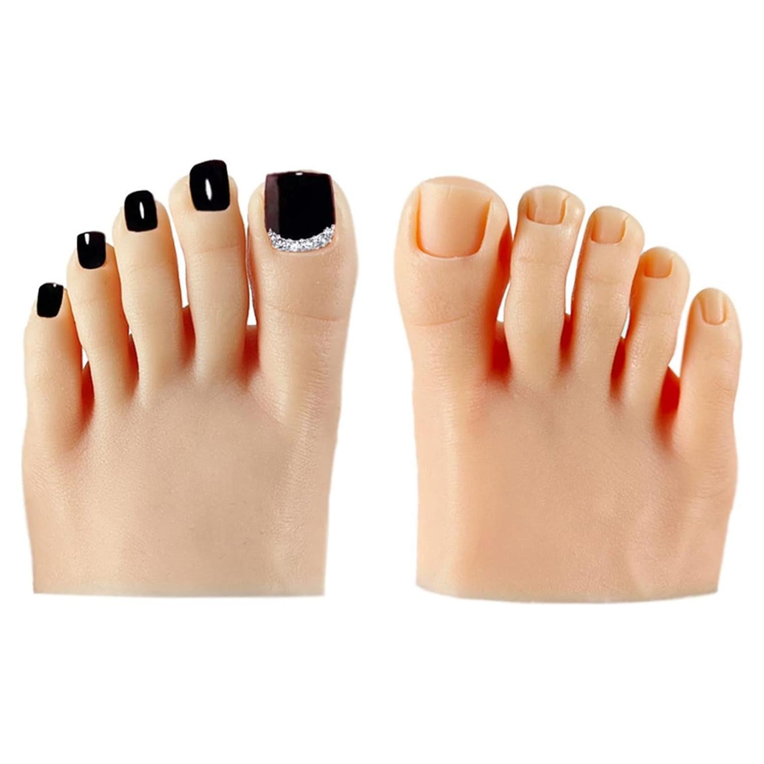 Modelo de Pie Falso de Silicona Dpofirs para Práctica de Uñas