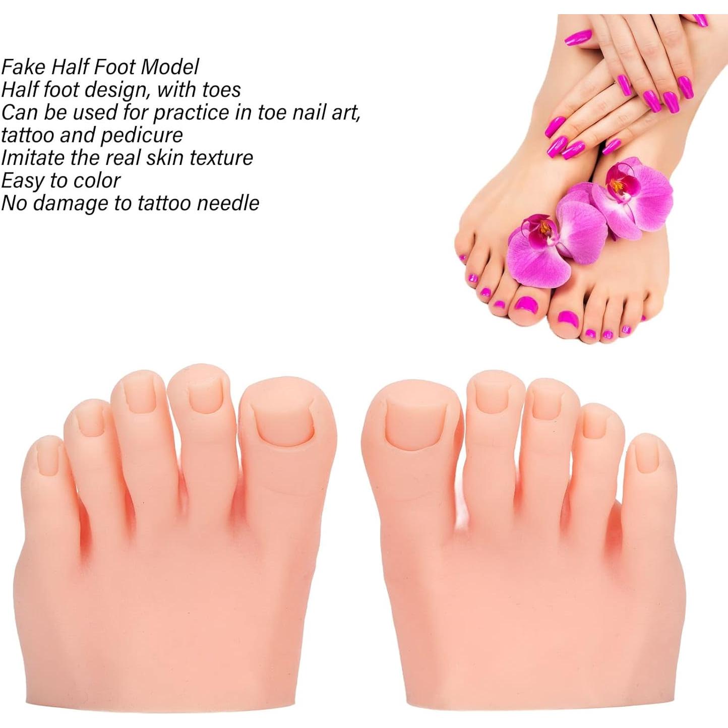 Modelo de Pie Falso de Silicona Dpofirs para Práctica de Uñas