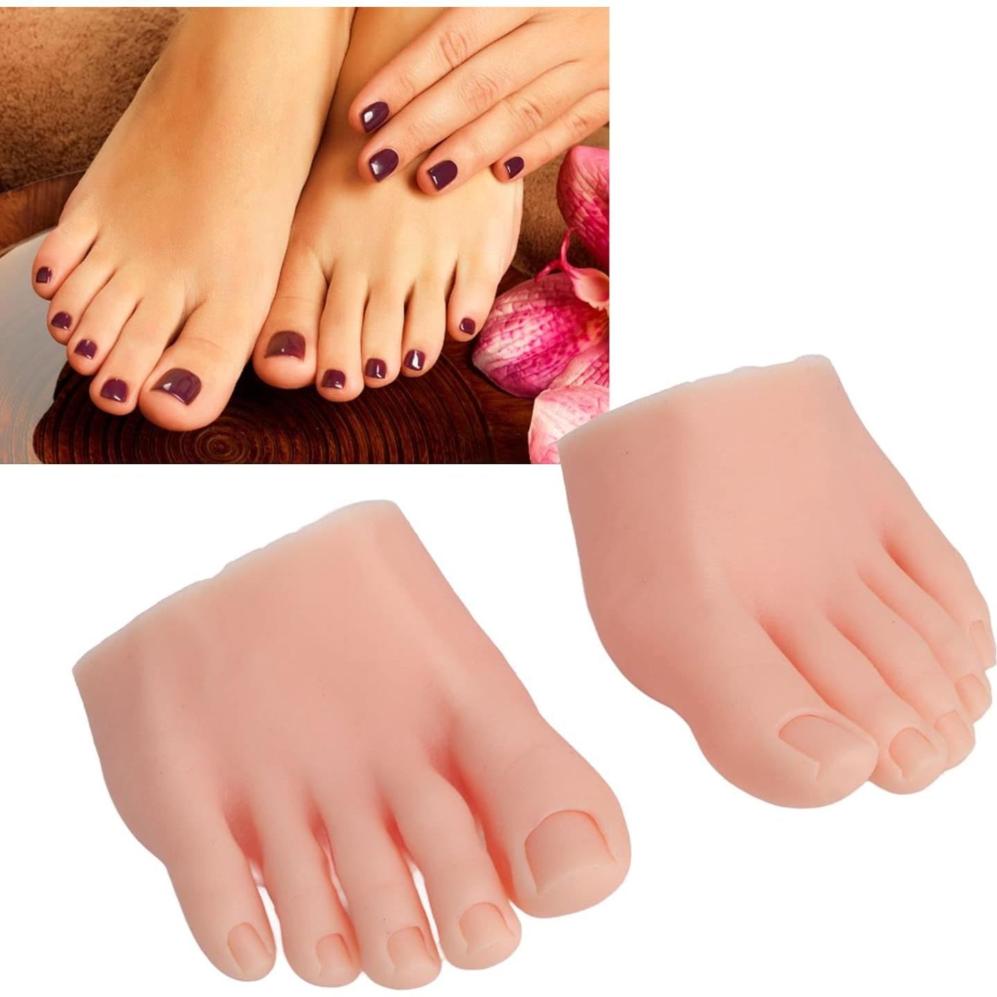 Modelo de Pie Falso de Silicona Dpofirs para Práctica de Uñas