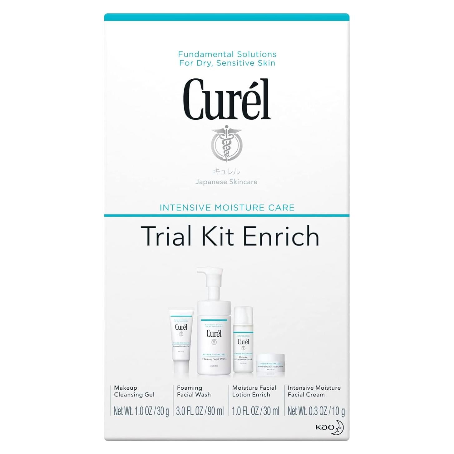 Kit de Cuidado Facial Curel Japonés para Piel Seca y Sensible