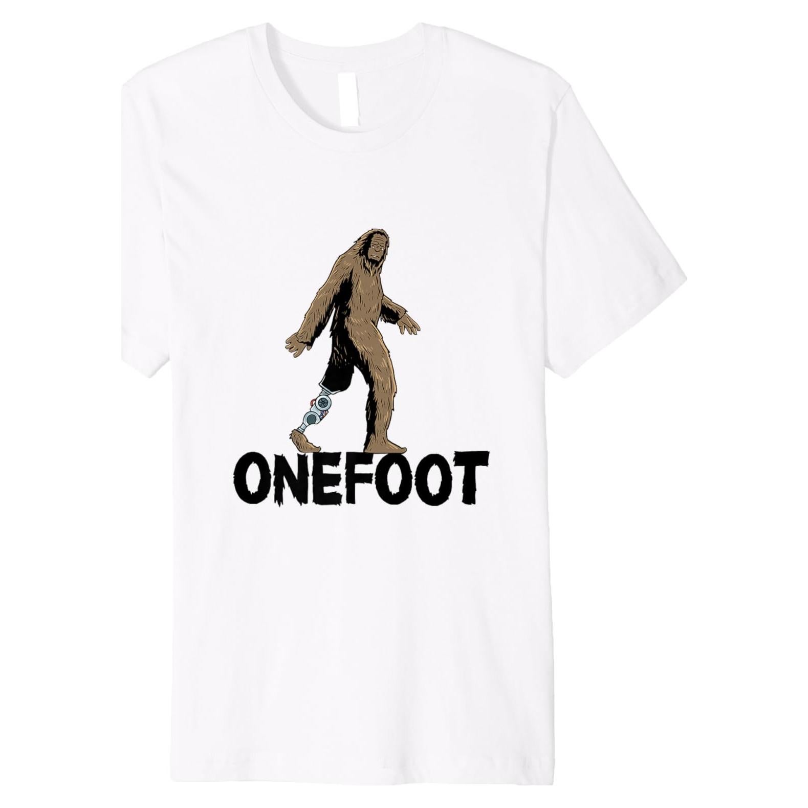 Camiseta Premium Humor Amputado Pierna Artificial Bigfoot