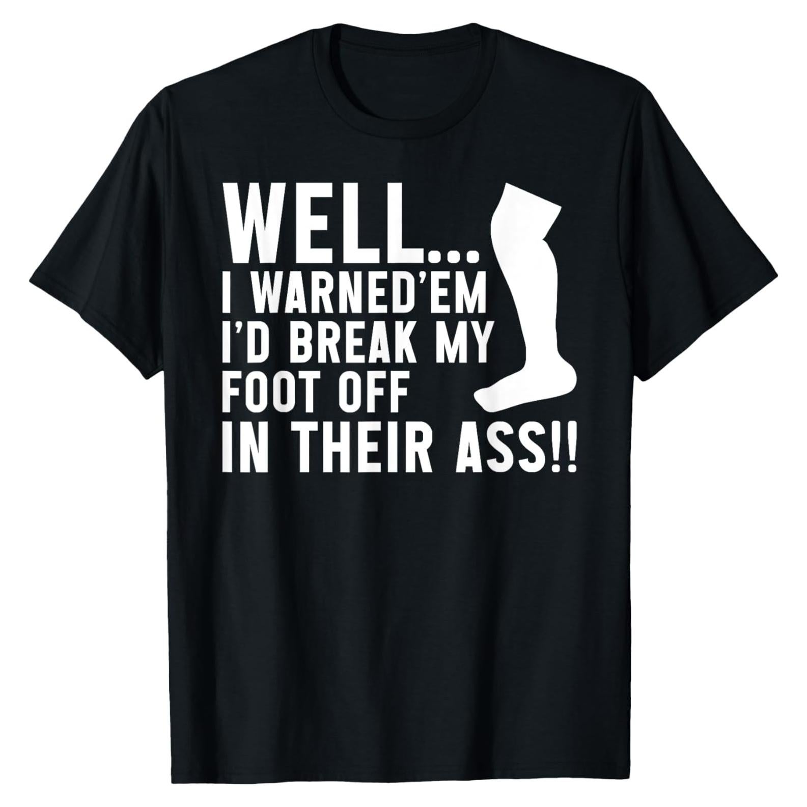 Camiseta Humorística Hombre Negra Amputación Pierna