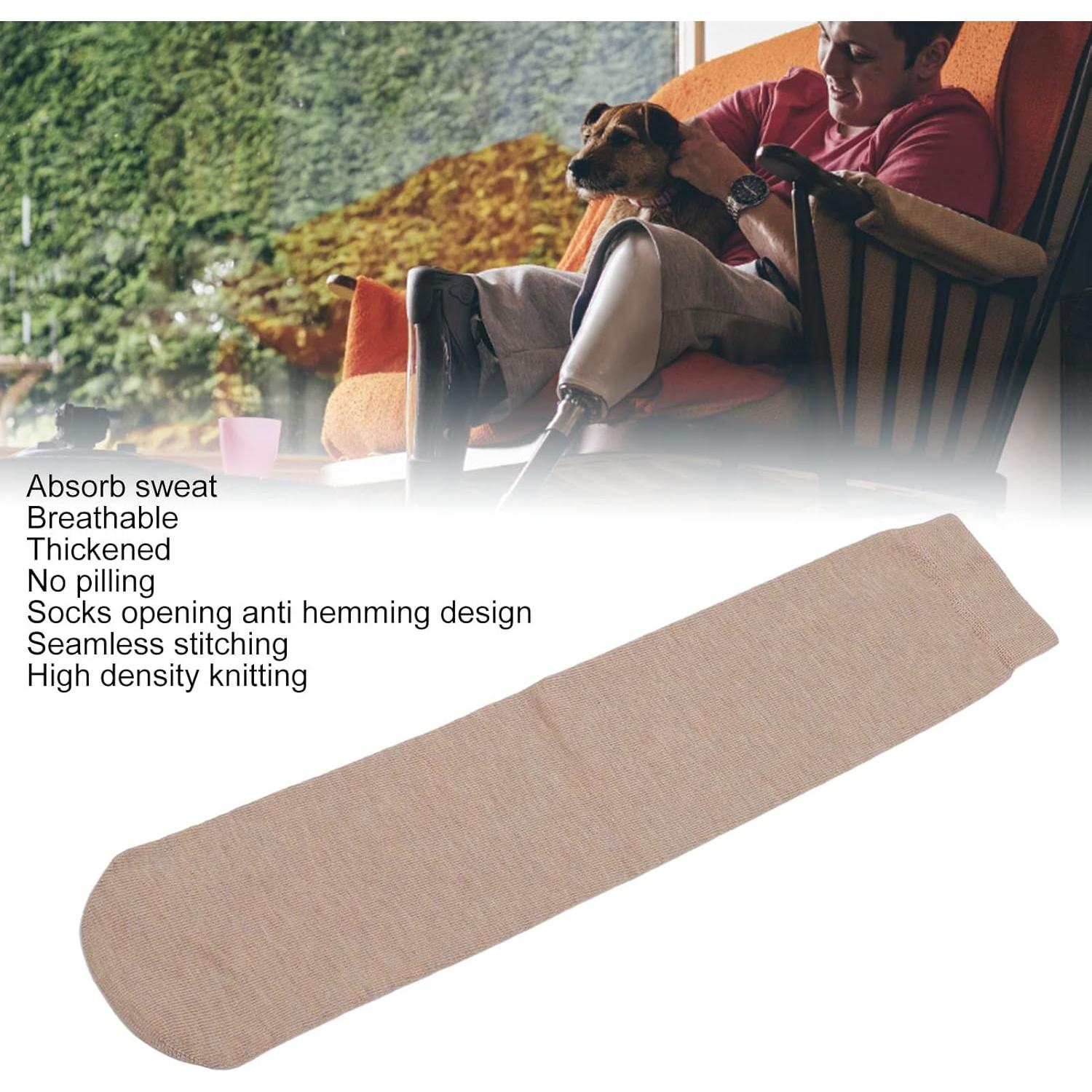 ZJchao 5 Calcetines Protésicos para Mujeres Amputadas Algodón XXL