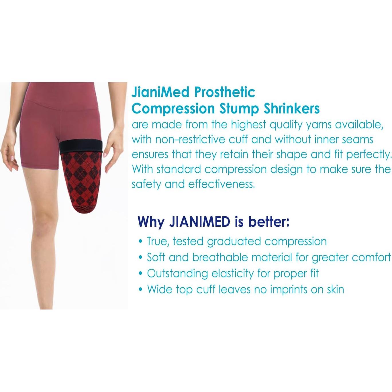 Reductores de muñón protésico JianiMed 35 cm compresión 20-30