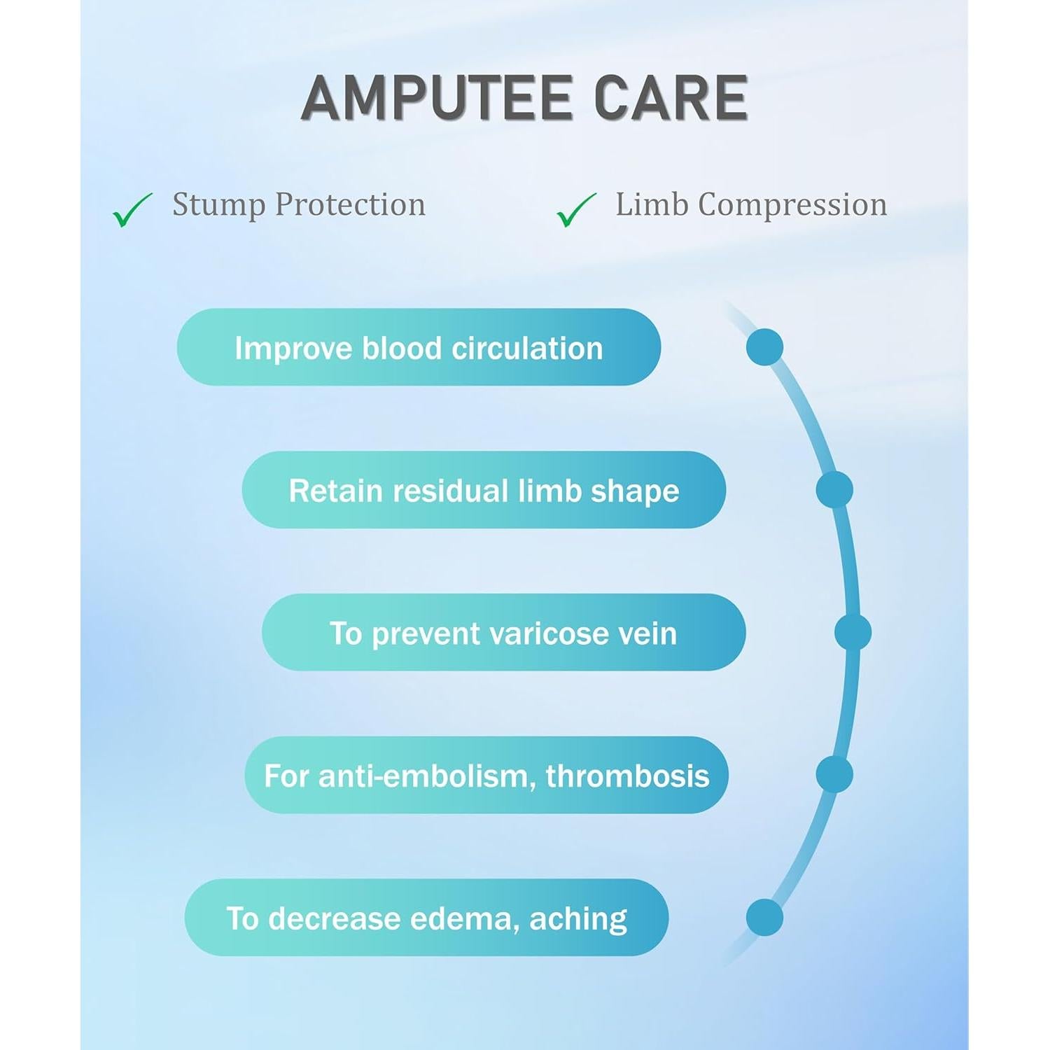 Calcetines para Amputados Jiawu L 5 Pcs Transpirables