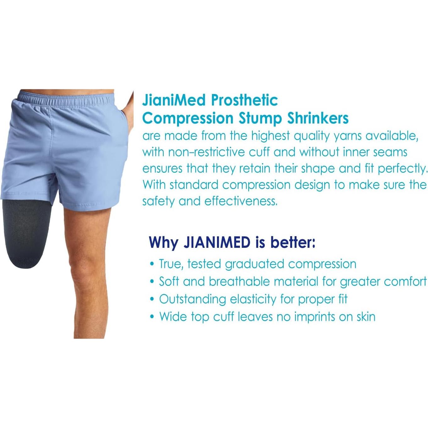 Reductores de muñón prostéticos JianiMed L 35cm negro