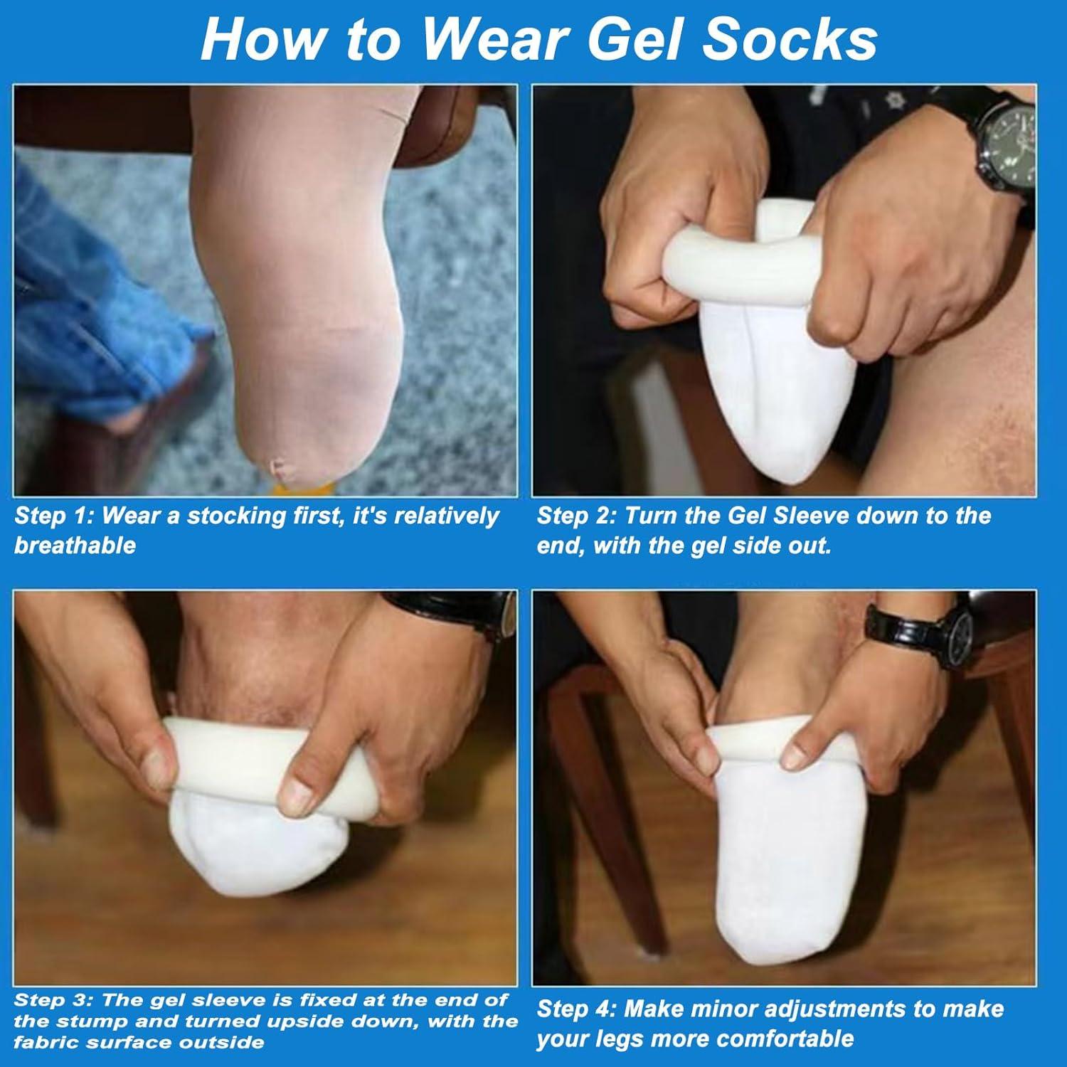 Calcetines Protésicos de Gel TARSHYRY para Pantorrilla Grande