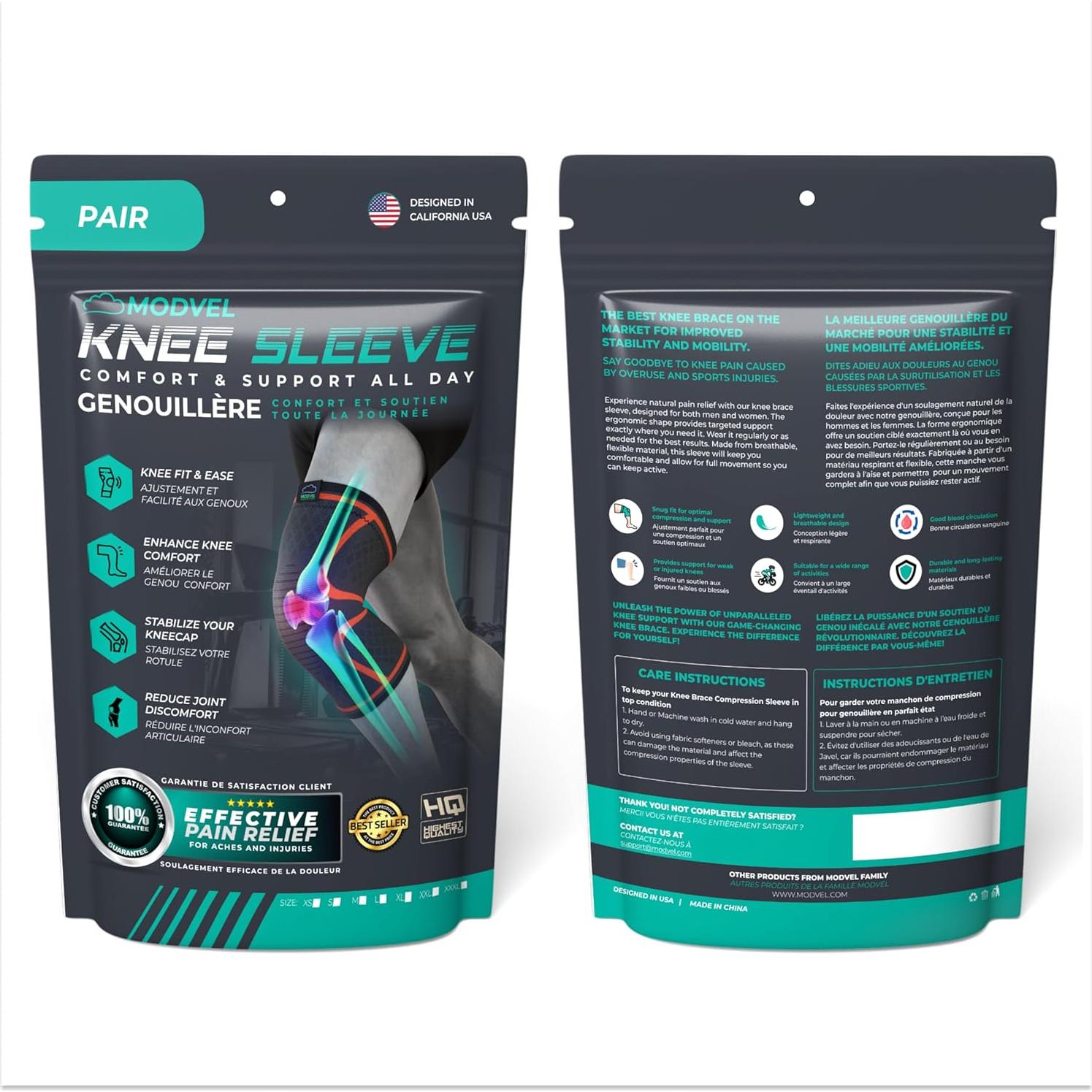 Faja de Compresión Rodilla Modvel Unisex XL Verde