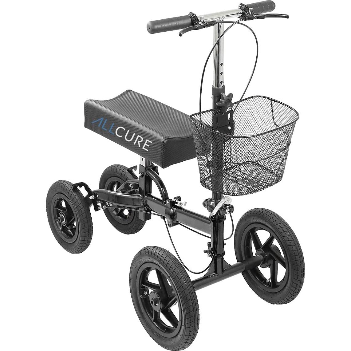 Scooter de Rodillo Cuádruple AllCure Plegable Negro 136 kg