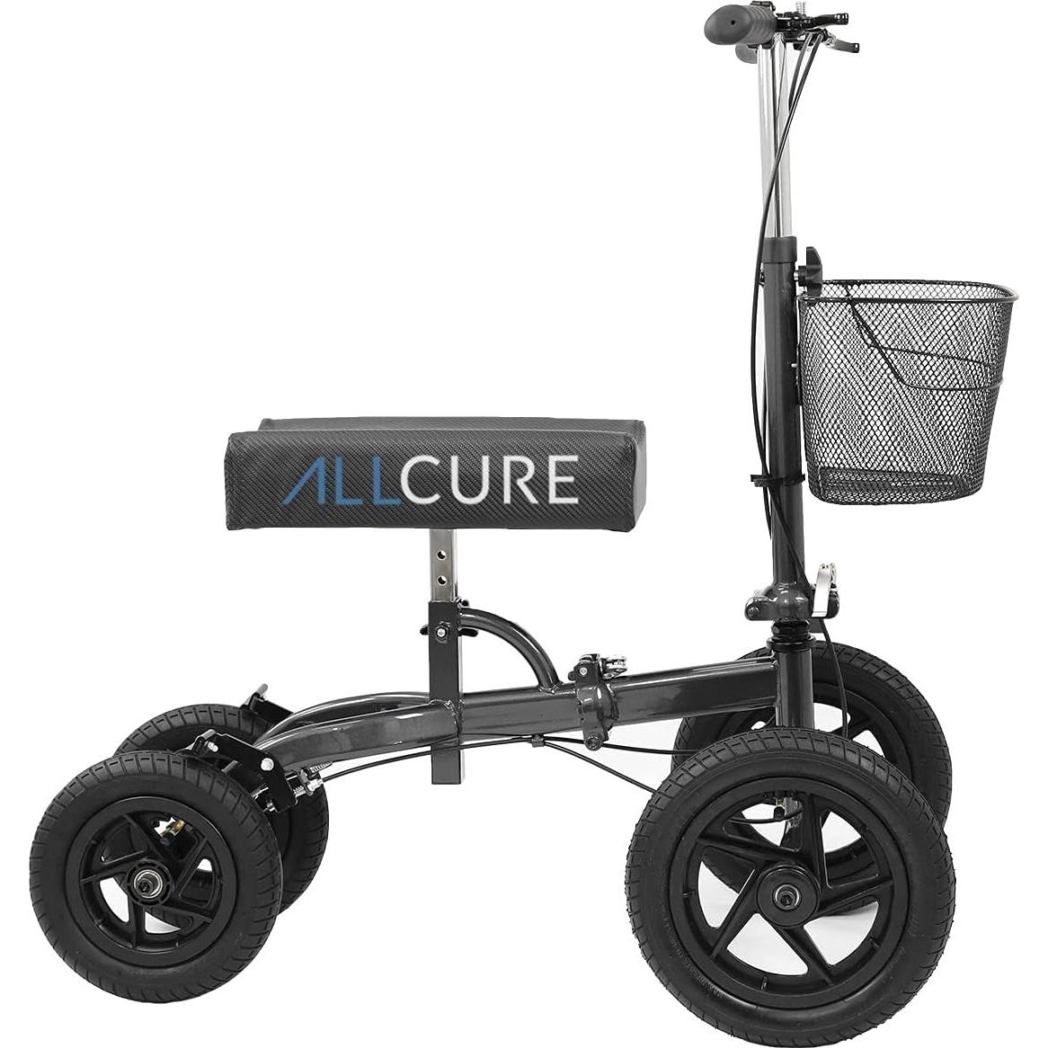 Scooter de Rodillo Cuádruple AllCure Plegable Negro 136 kg