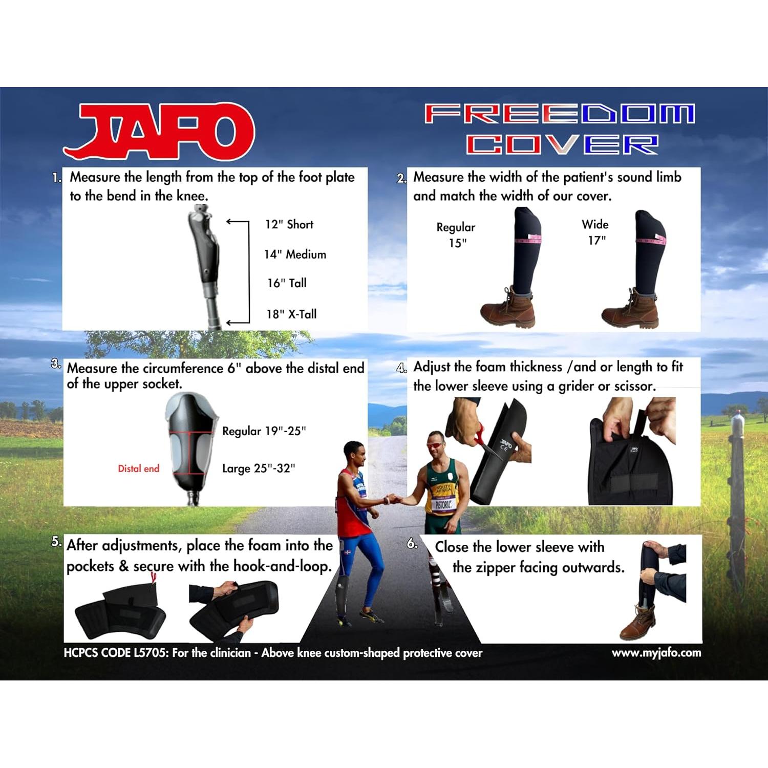 Cubierta de Pierna Prostética JAFO Nude 45,72 cm Regular 36,83 cm