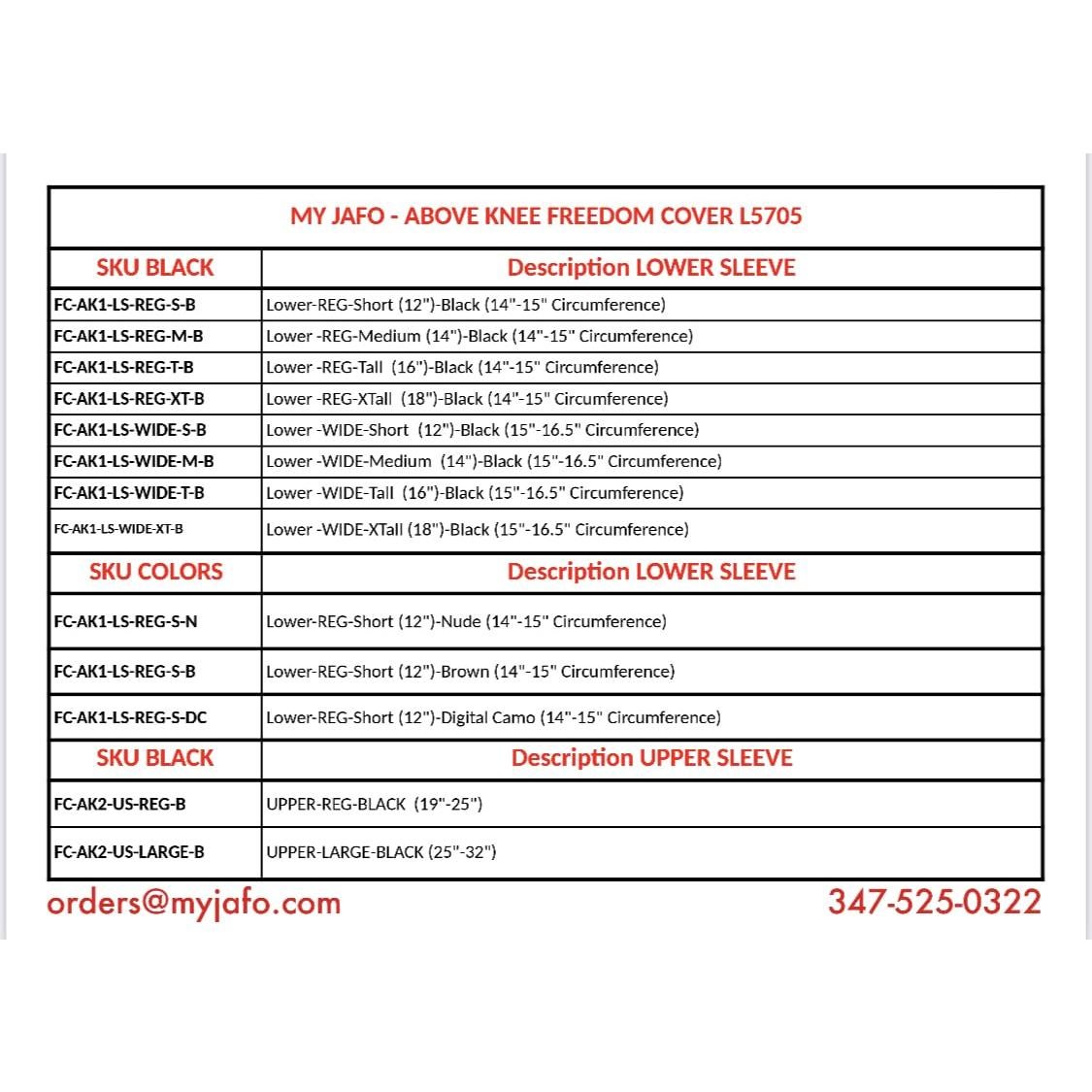Cubierta de Pierna Prostética JAFO Nude 45,72 cm Regular 36,83 cm