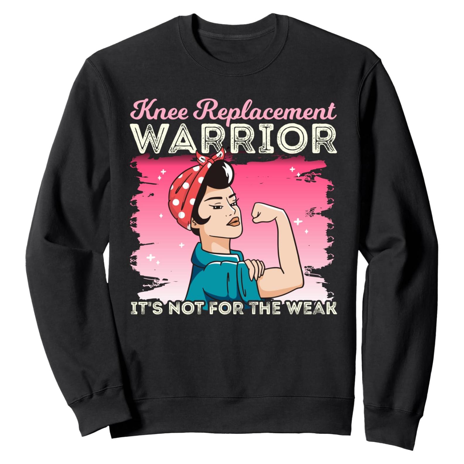 Sudadera Guerrero Reemplazo Rodilla Unisex Negra 8.5 oz