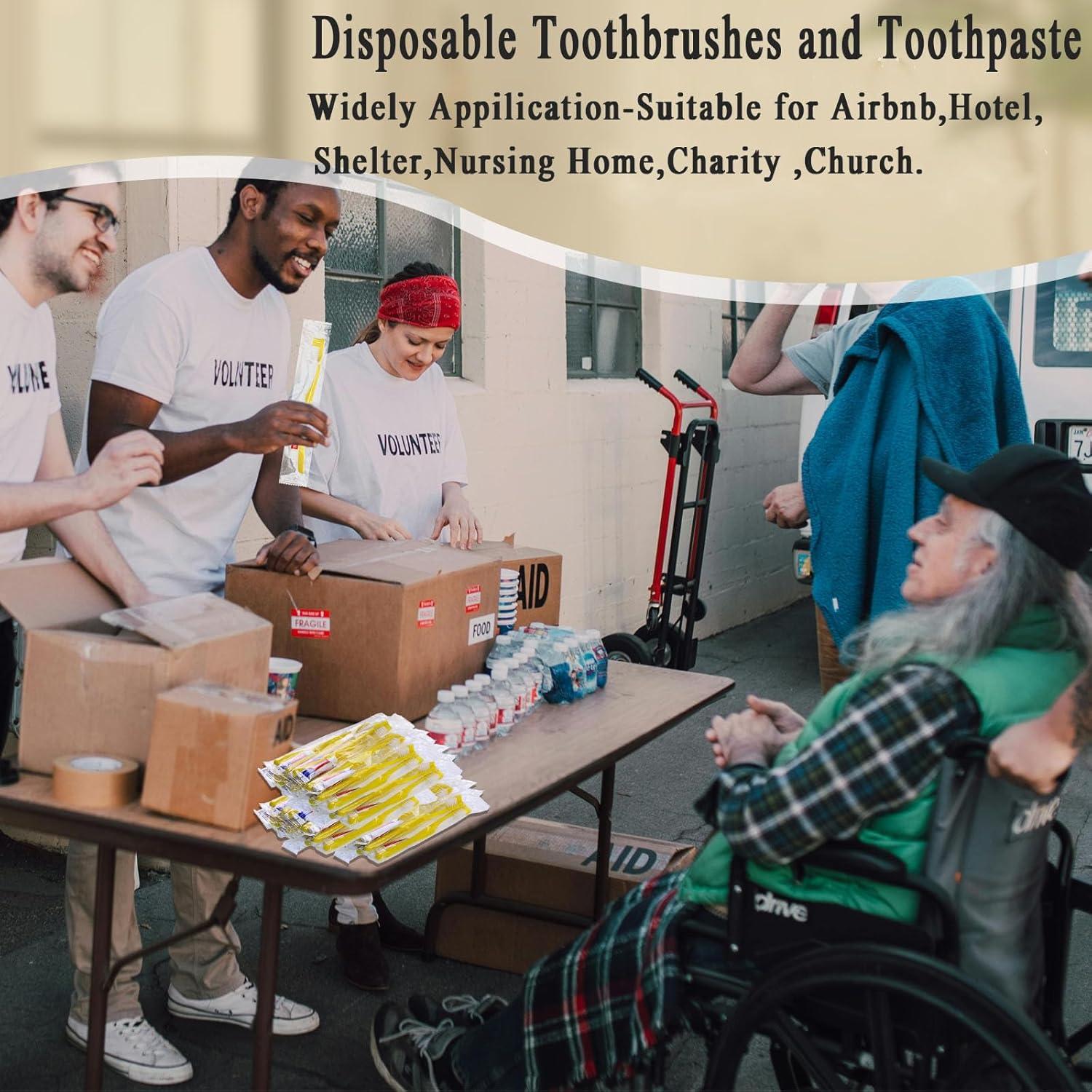 Cepillos de Dientes Desechables Xuezoioy 200 Unidades Viaje