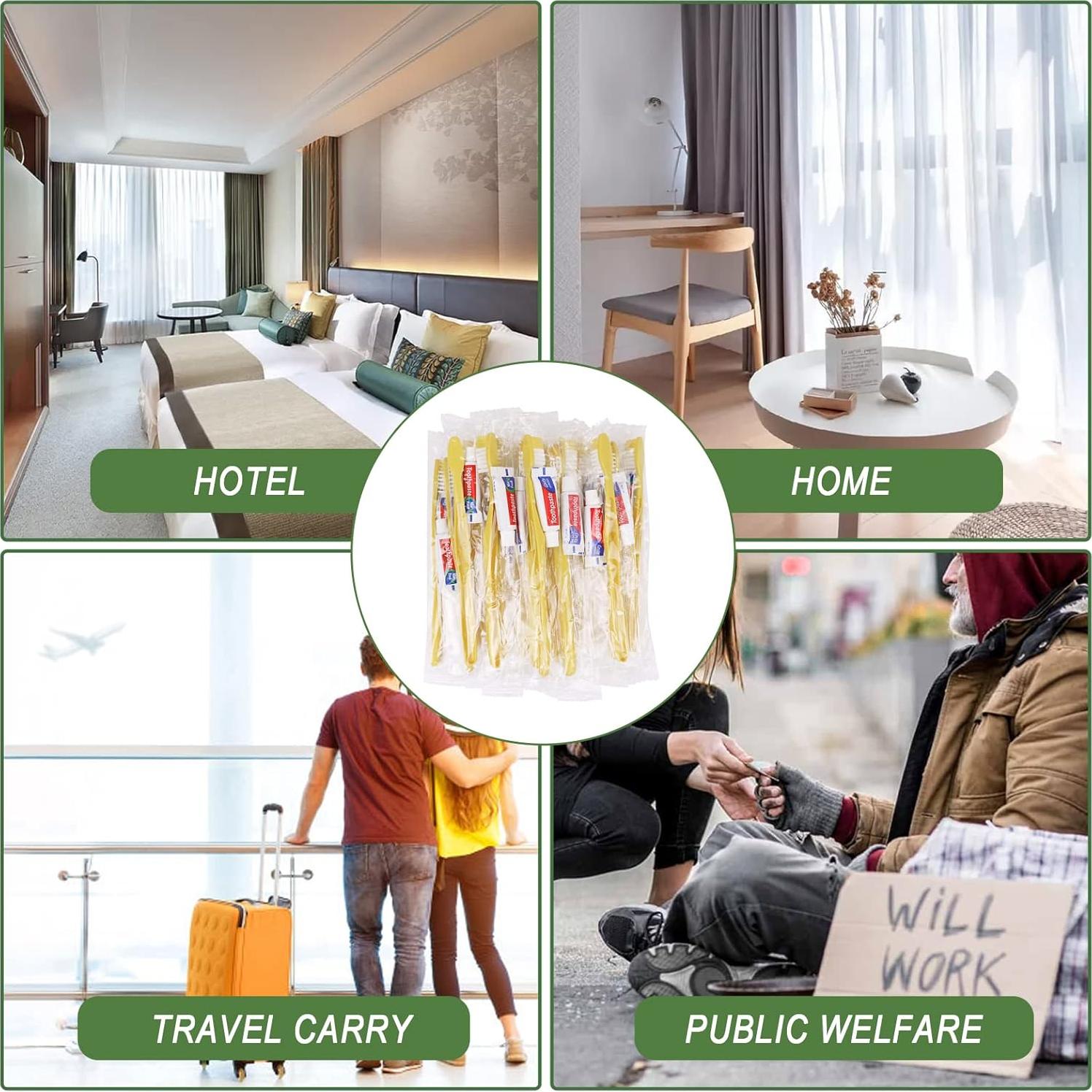 Cepillos de Dientes Desechables Xuezoioy 200 Unidades Viaje