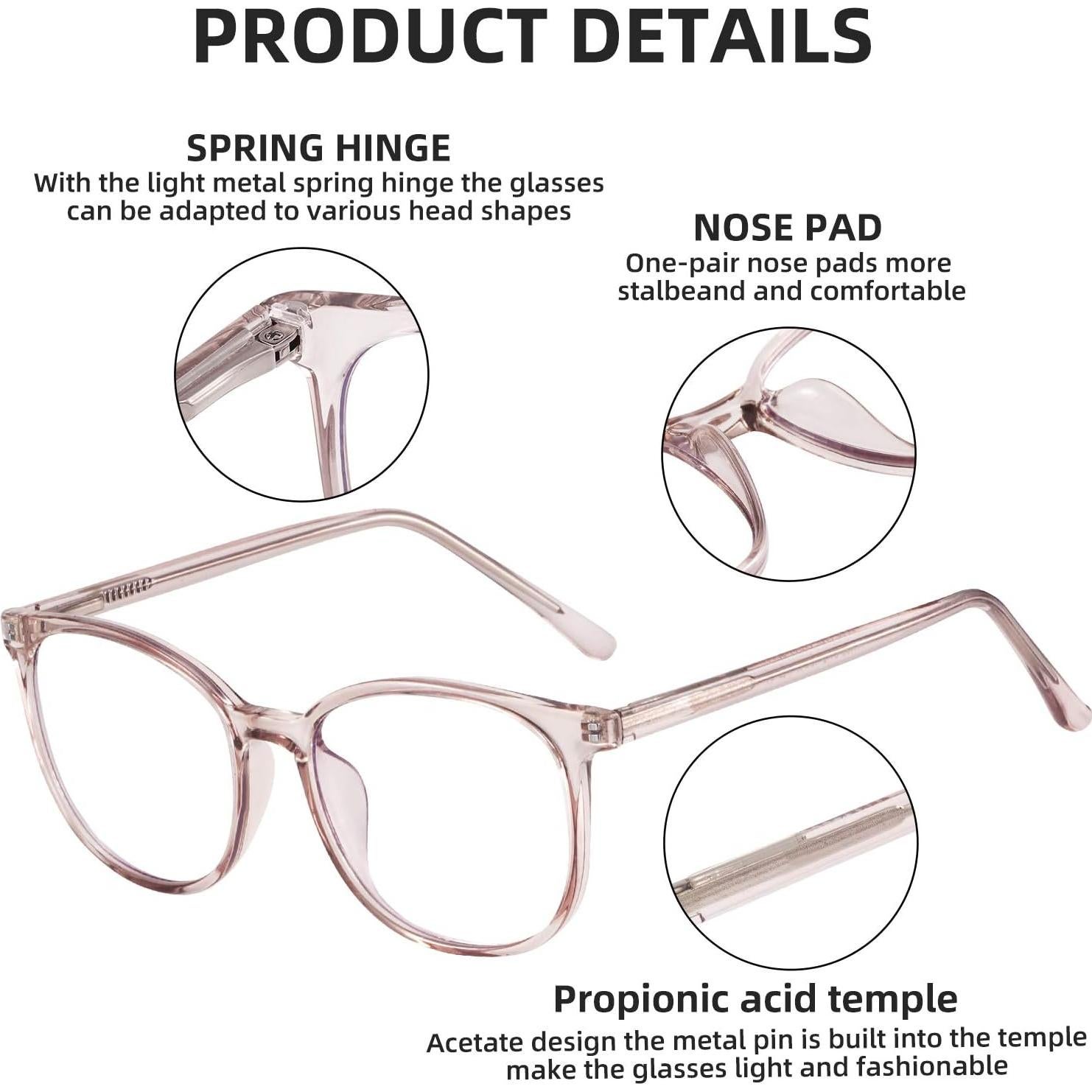 Gafas FONHCOO Anti Luz Azul TR90 Lentes Transparentes