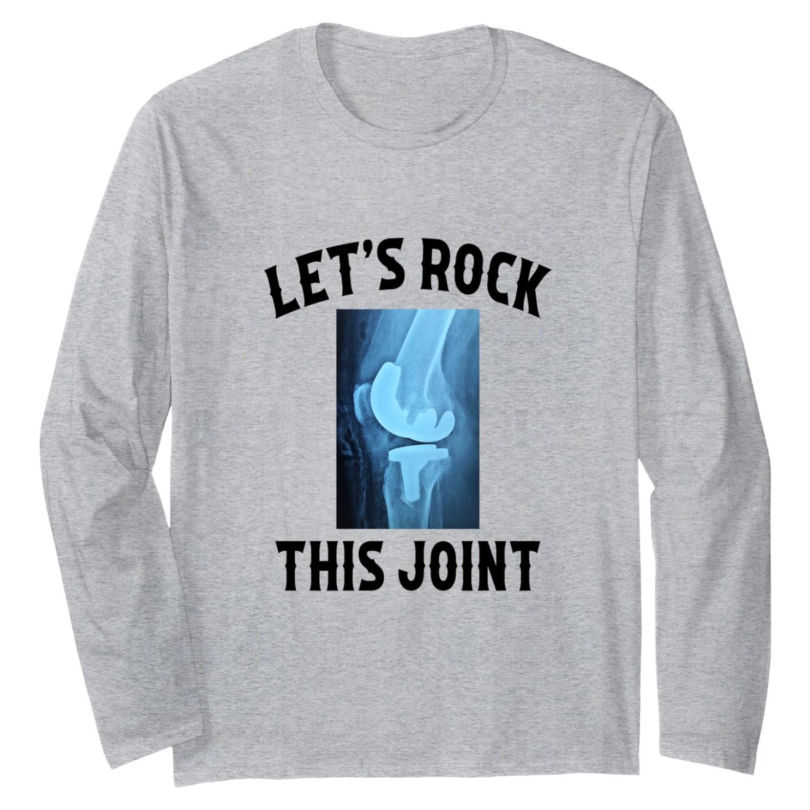 Camiseta de Recuperación Cirugía Rodilla Unisex Gris Jaspeado