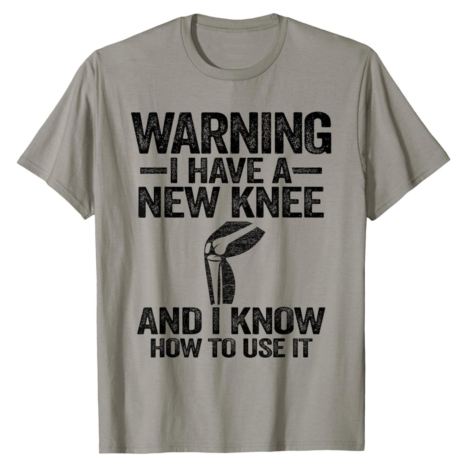 Camiseta Sarcástica de Recuperación de Rodilla Titanio - Gris Pizarra