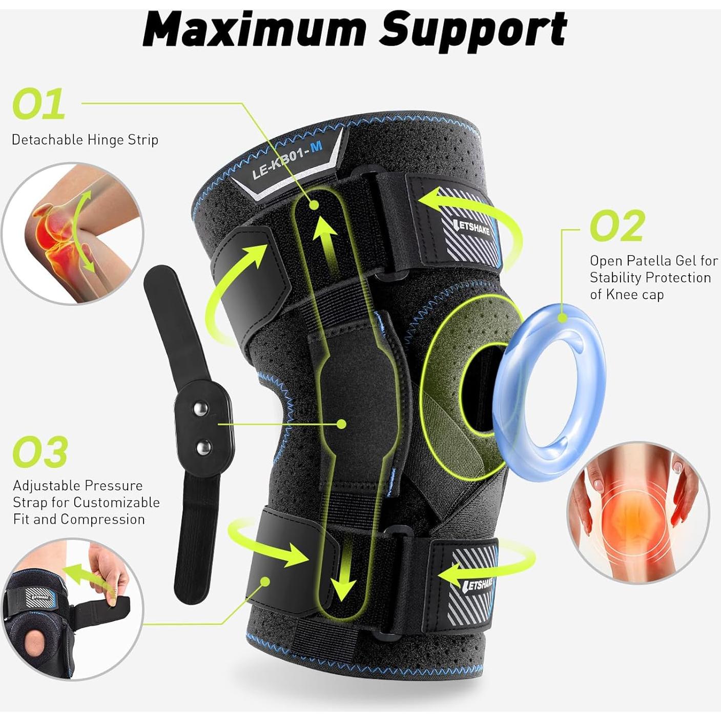 Faja de Rodilla Articulada LETSHAKE Grande Ajustable